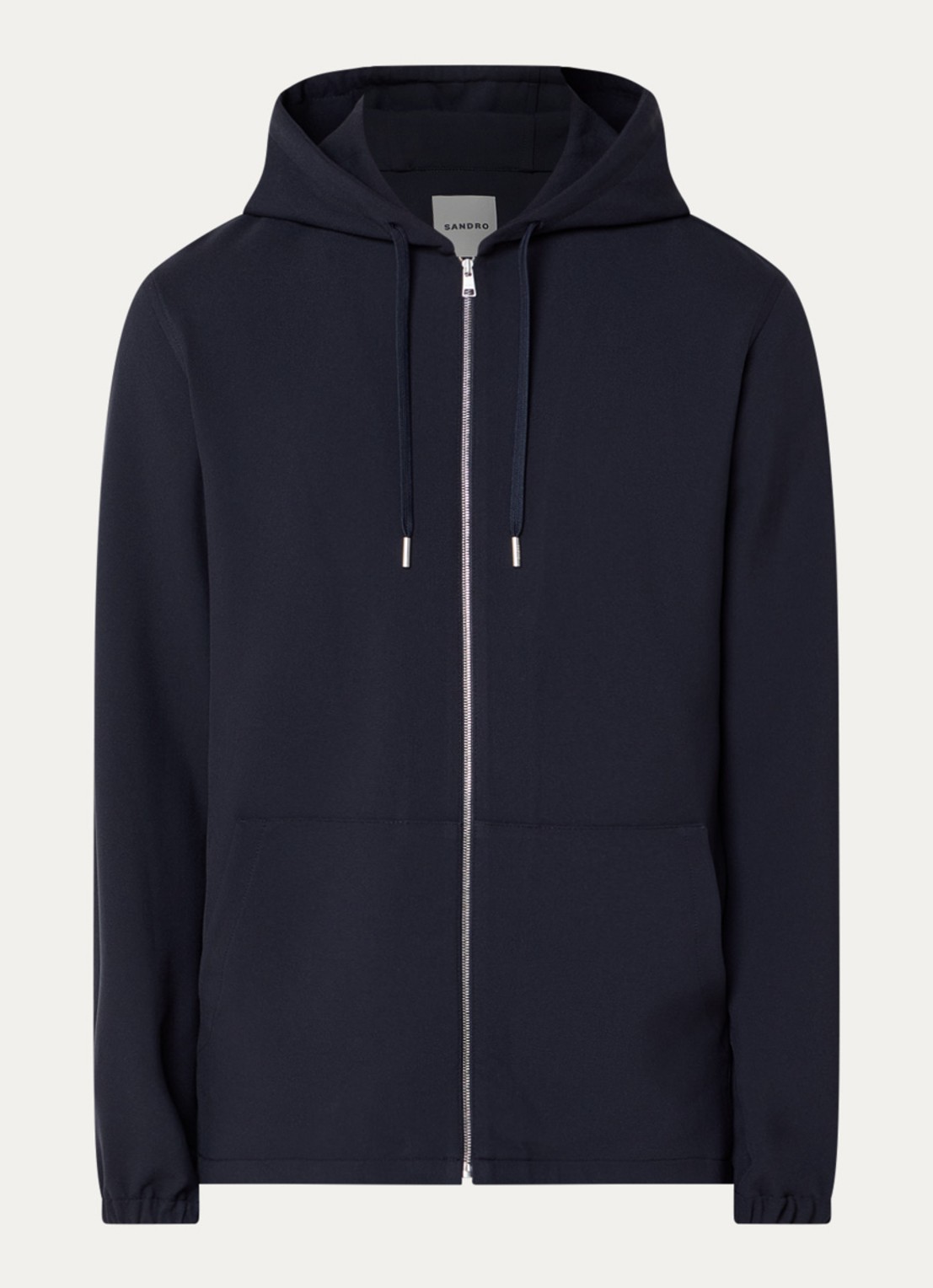 Sandro Sweatvest met capuchon - voorkant donkerblauw
