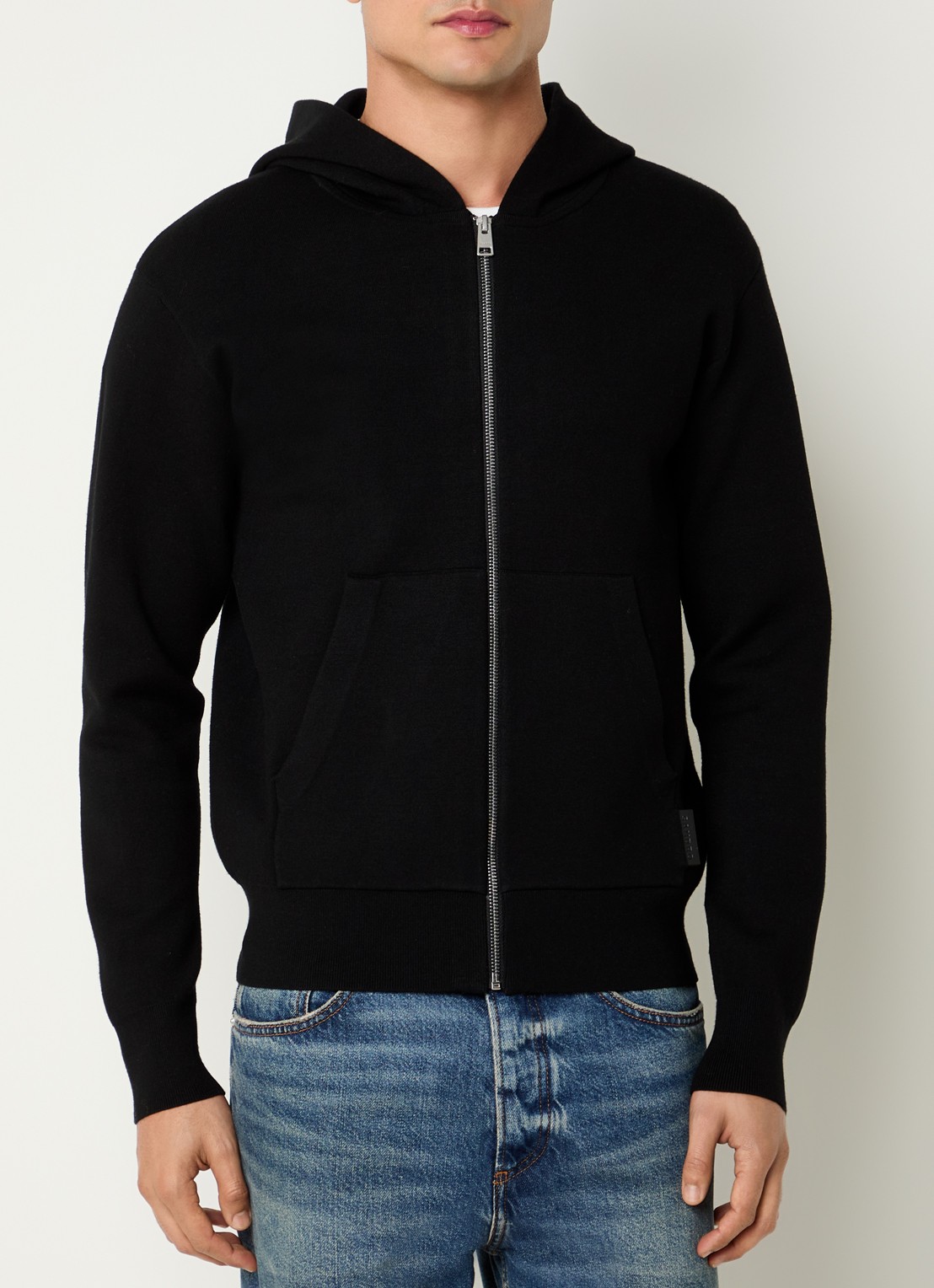 Sandro Sweatvest met capuchon - detail 4 zwart
