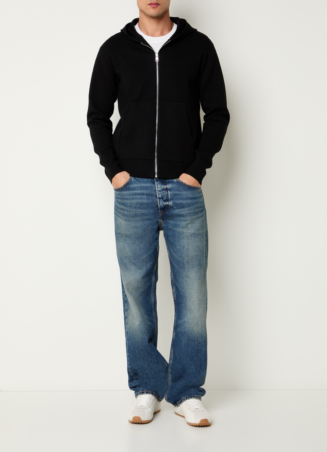 Sandro Sweatvest met capuchon - voorkant 3 zwart
