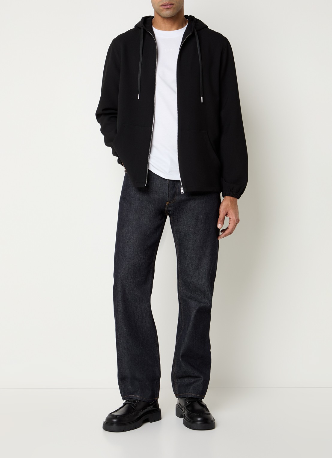 Sandro Sweatvest met capuchon - voorkant 3 zwart