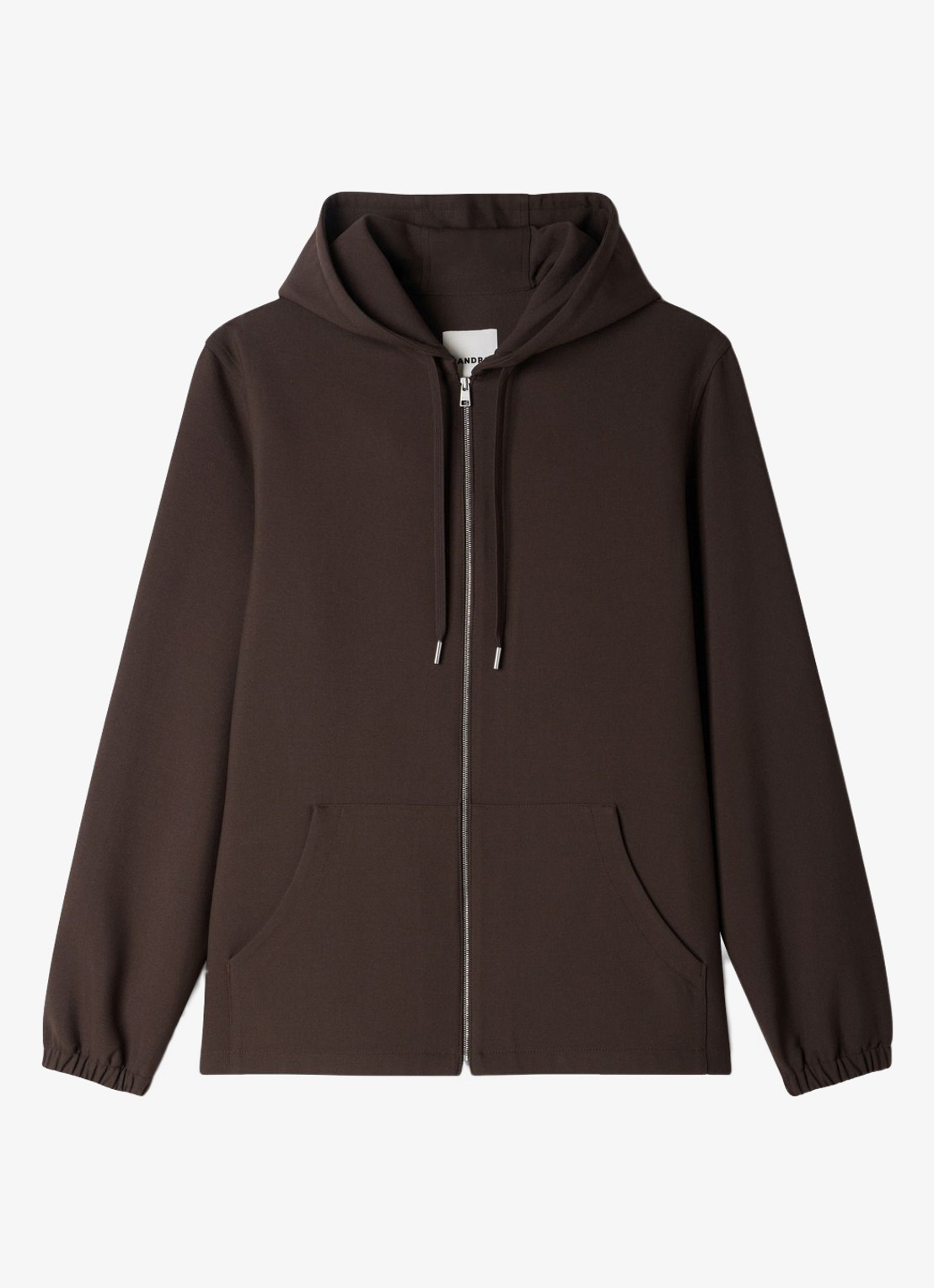 Sandro Sweatvest met capuchon - voorkant dark taupe / bruin