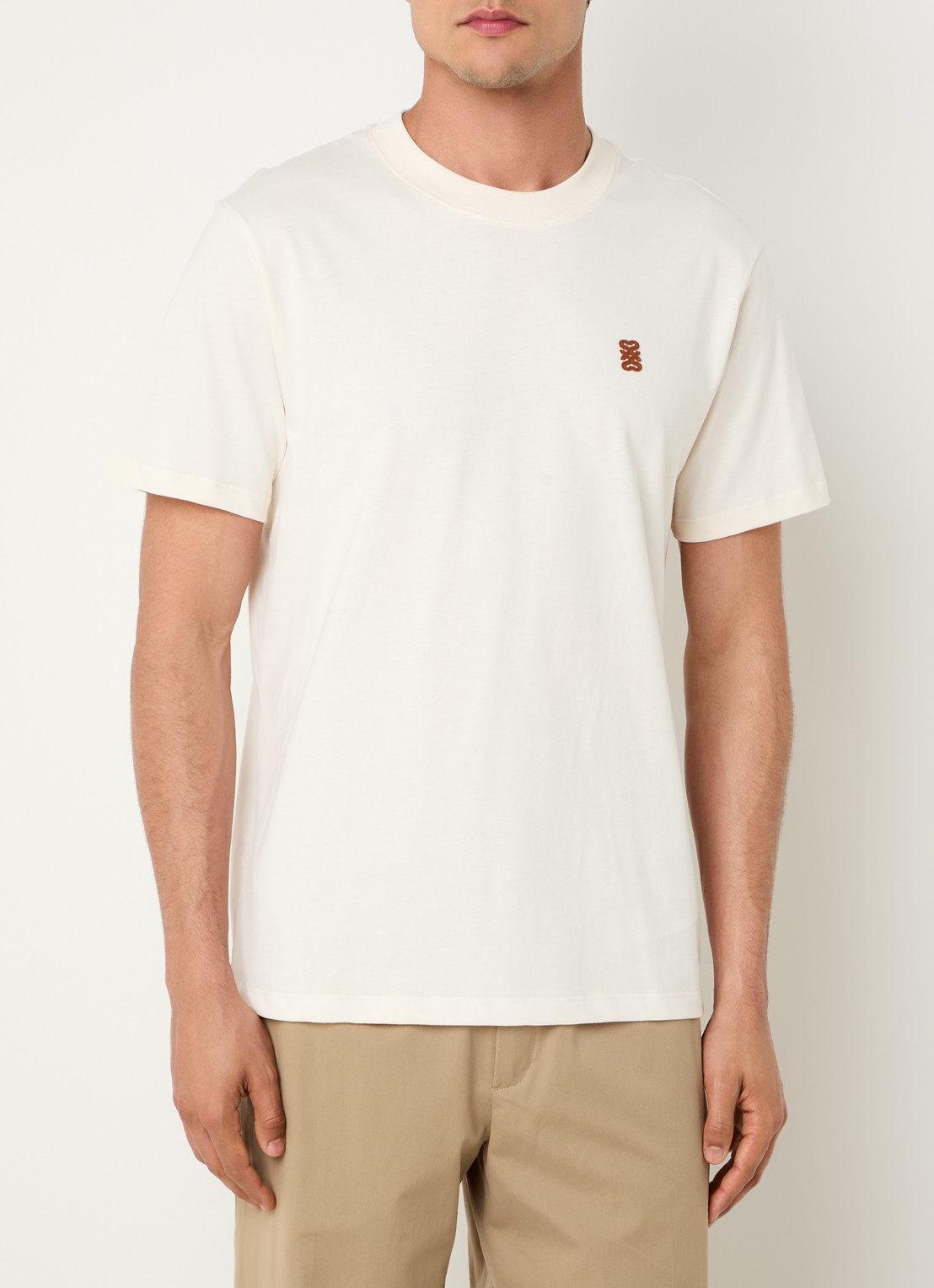 Sandro T-shirt met logo - detail 3 creme