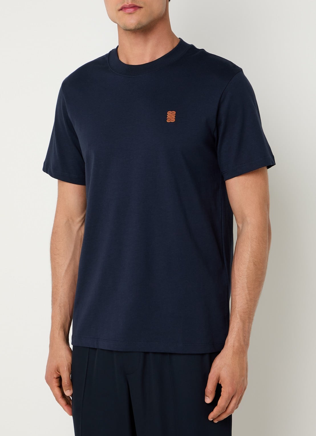 Sandro T-shirt met logo - detail 4 donkerblauw
