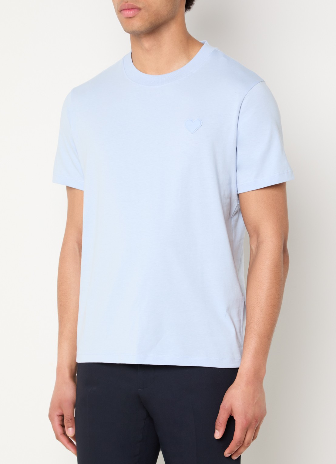 Sandro T-shirt met logo - detail lichtblauw