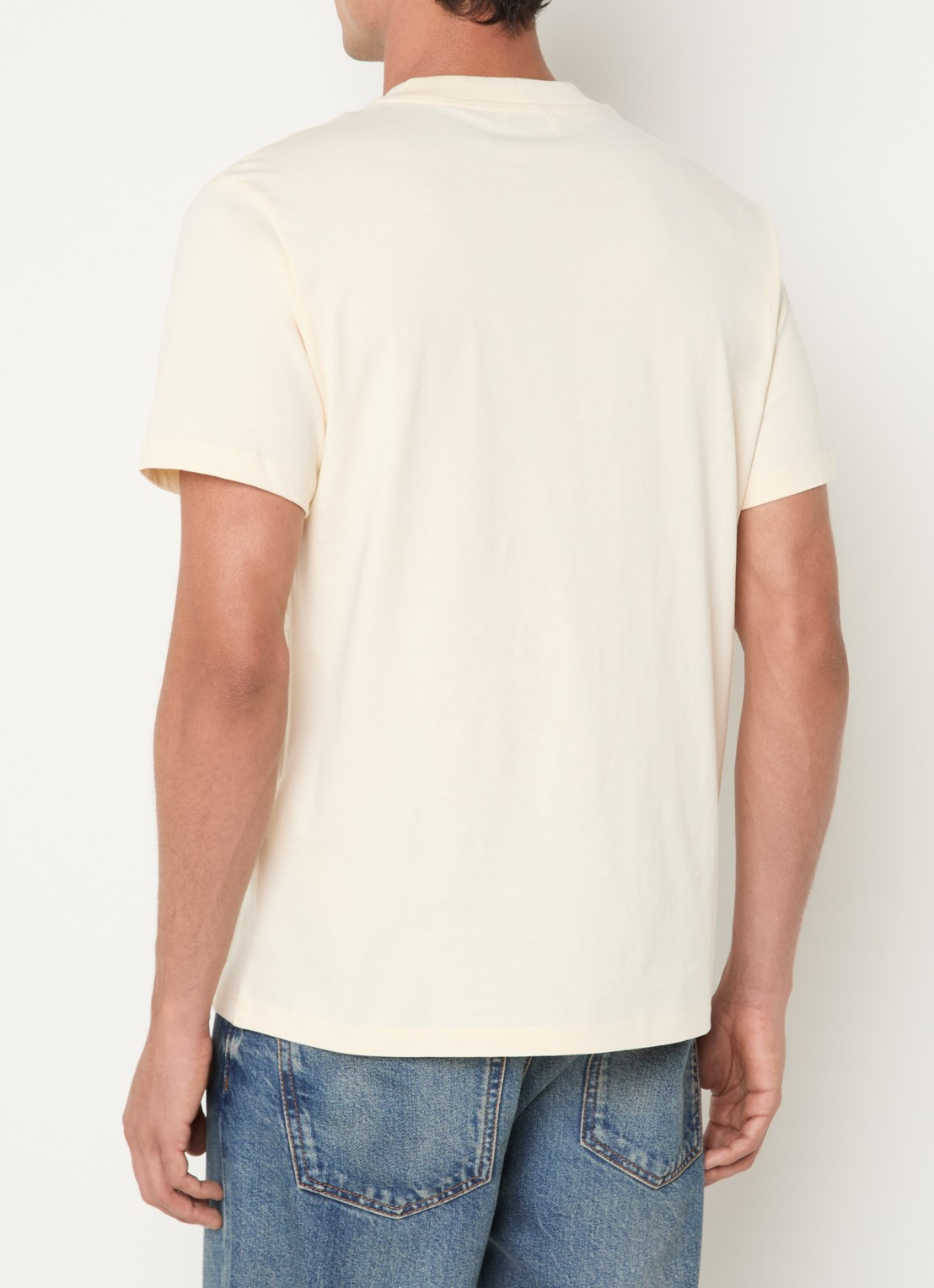 Sandro T-shirt met logo - achterkant creme