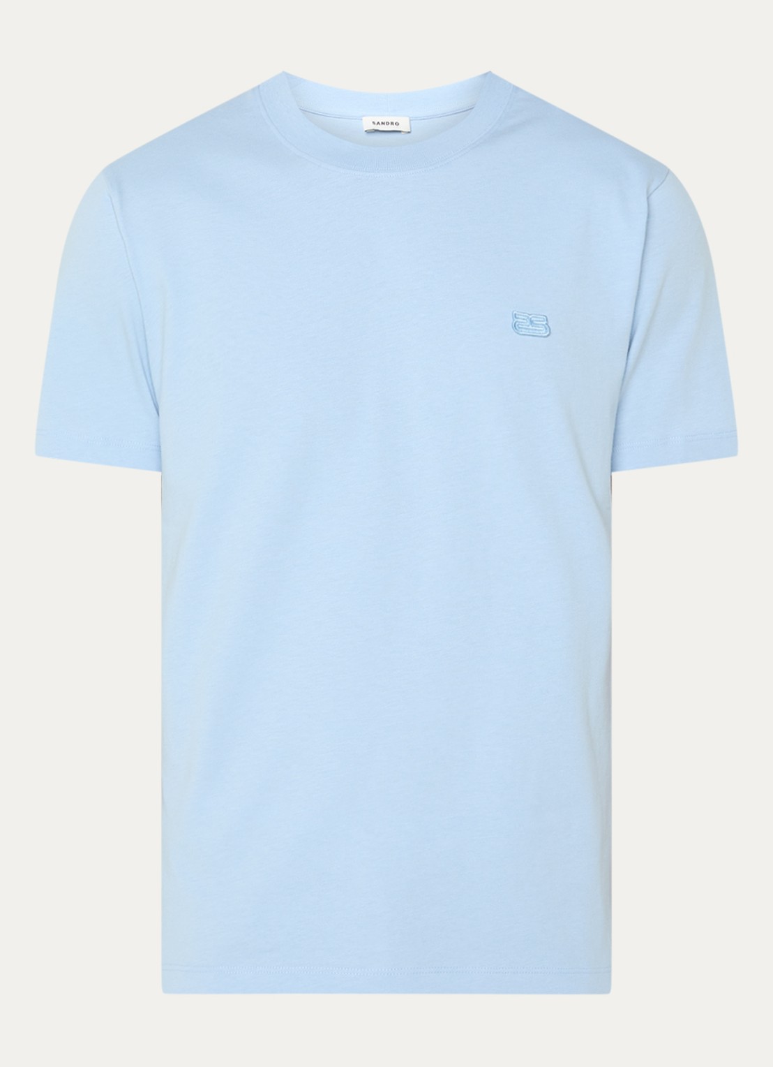 Sandro T-shirt met logo - voorkant lichtblauw