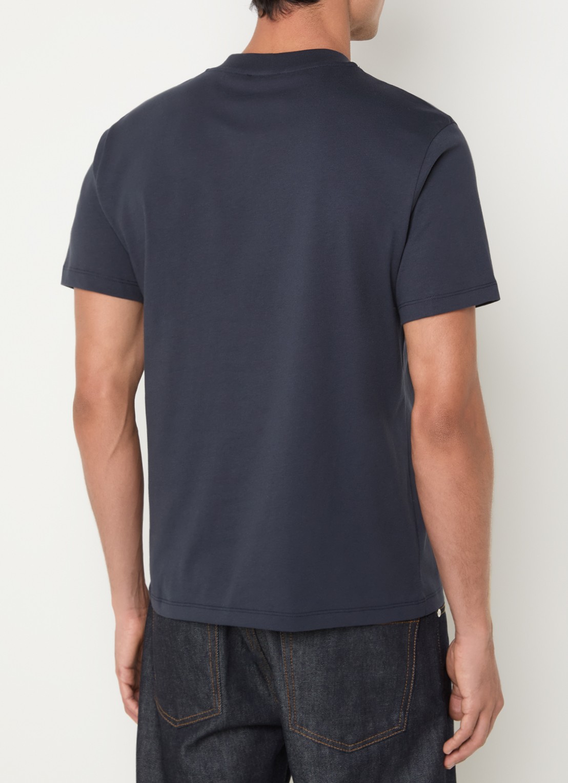 Sandro T-shirt met logo - achterkant donkerblauw