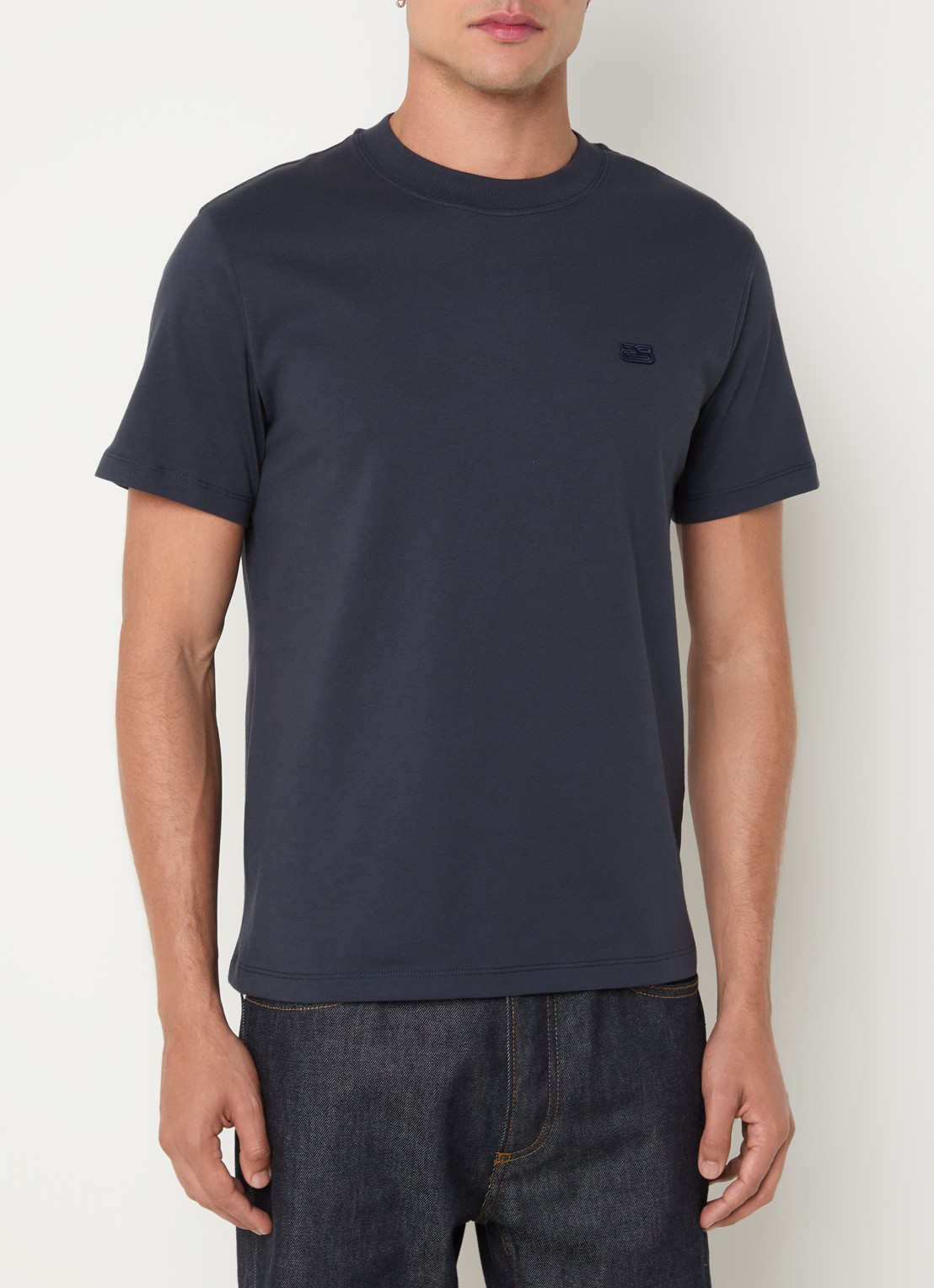 Sandro T-shirt met logo - detail 4 donkerblauw