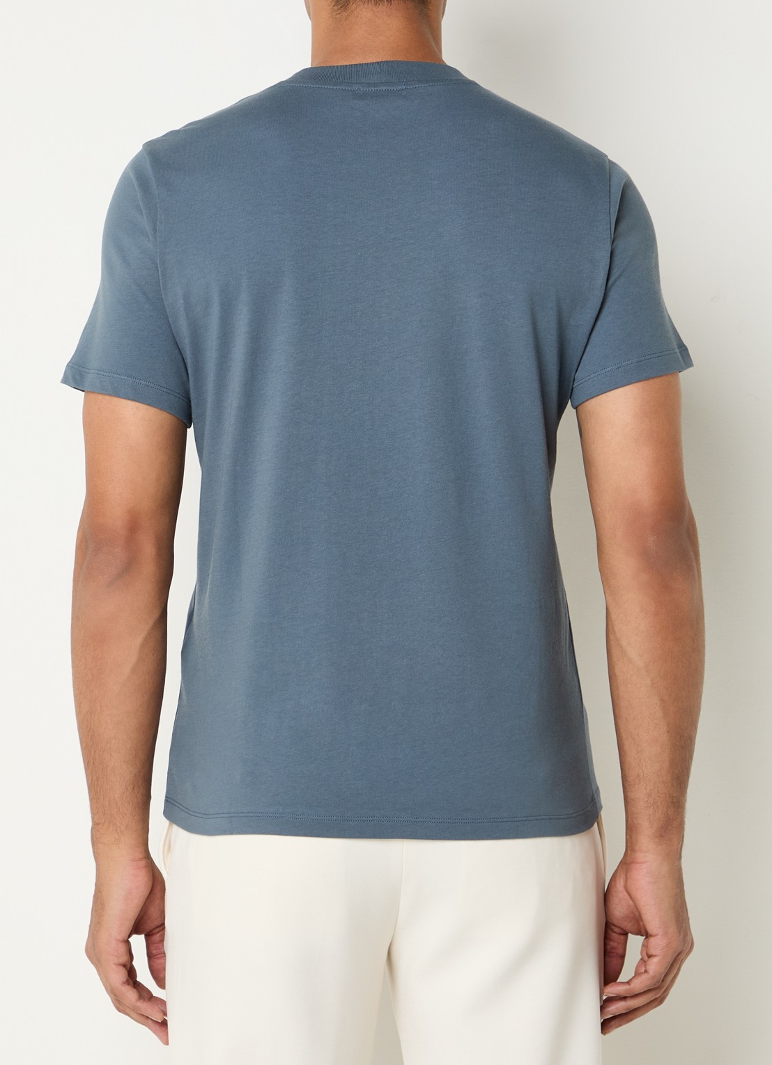 Sandro T-shirt met logo - achterkant blauwgrijs