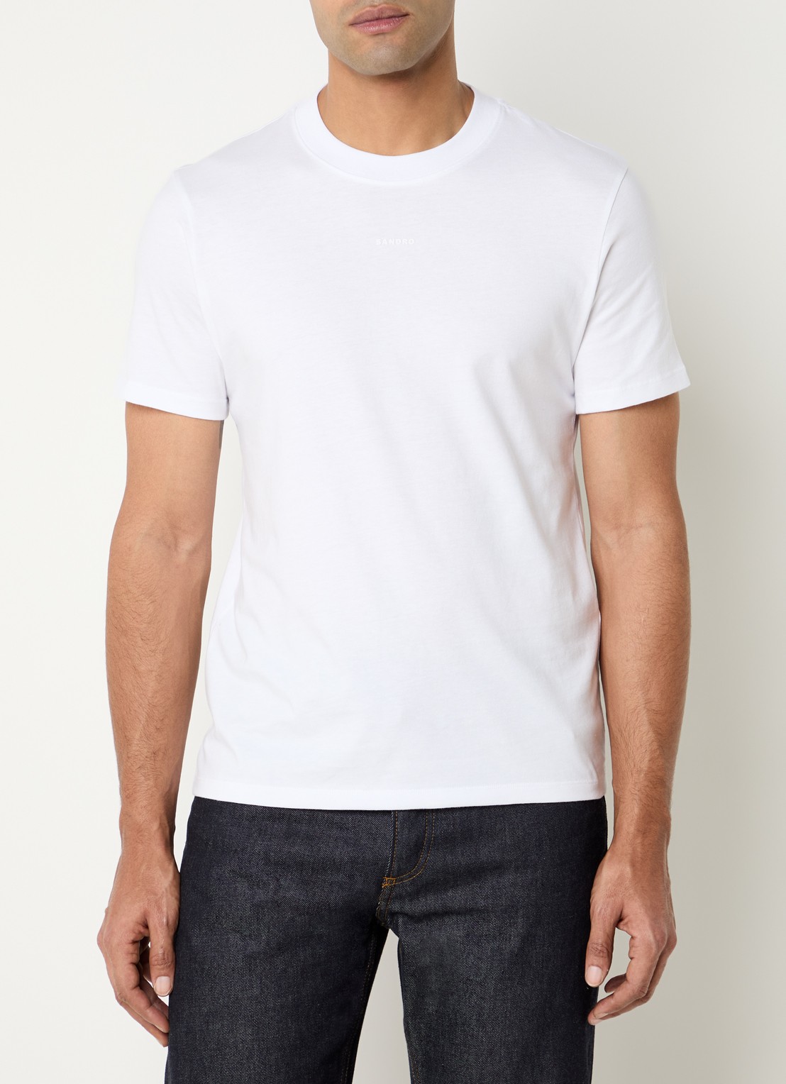 Sandro T-shirt met logo - detail 2 wit