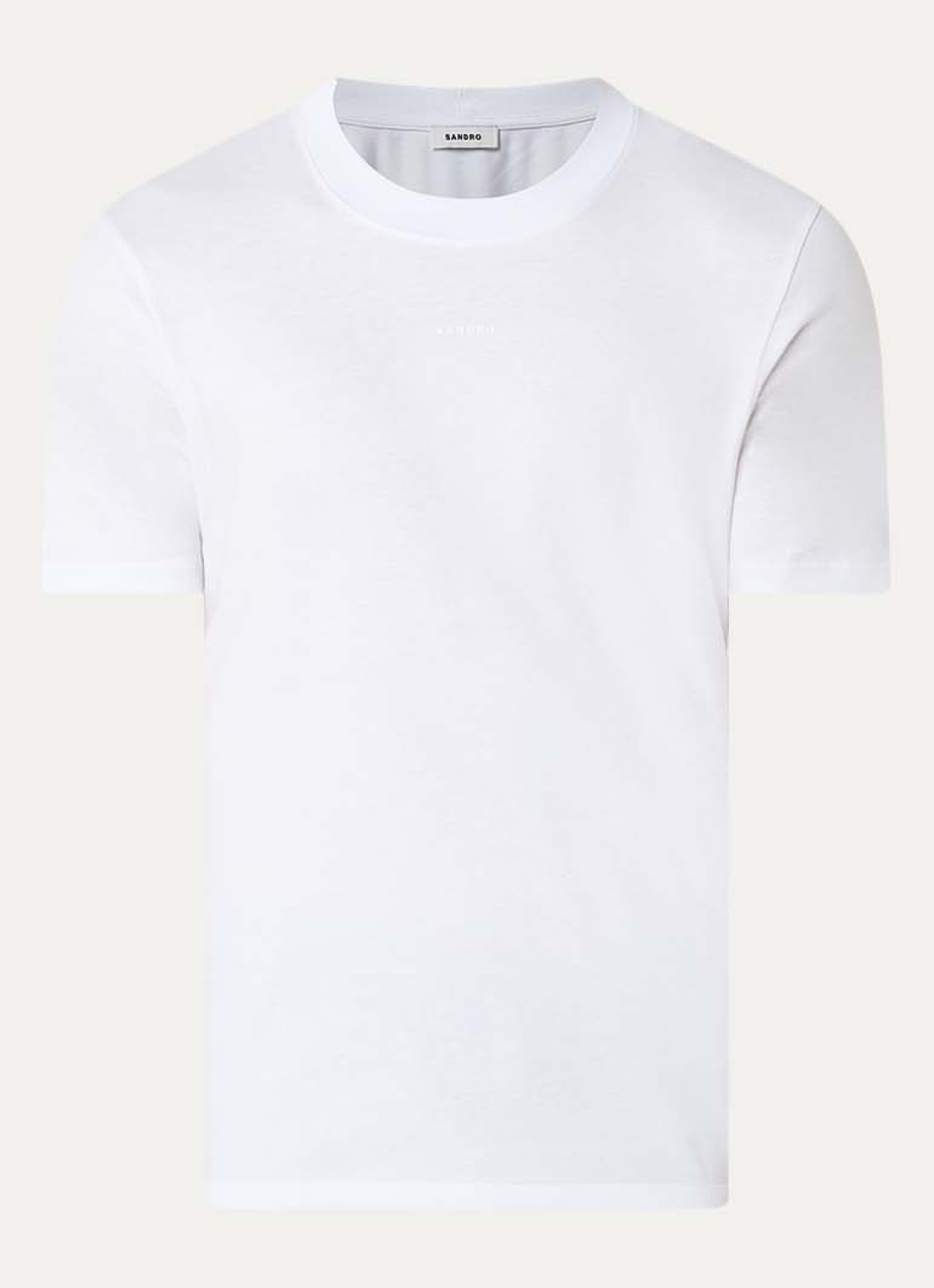 Sandro T-shirt met logo - voorkant 3 wit
