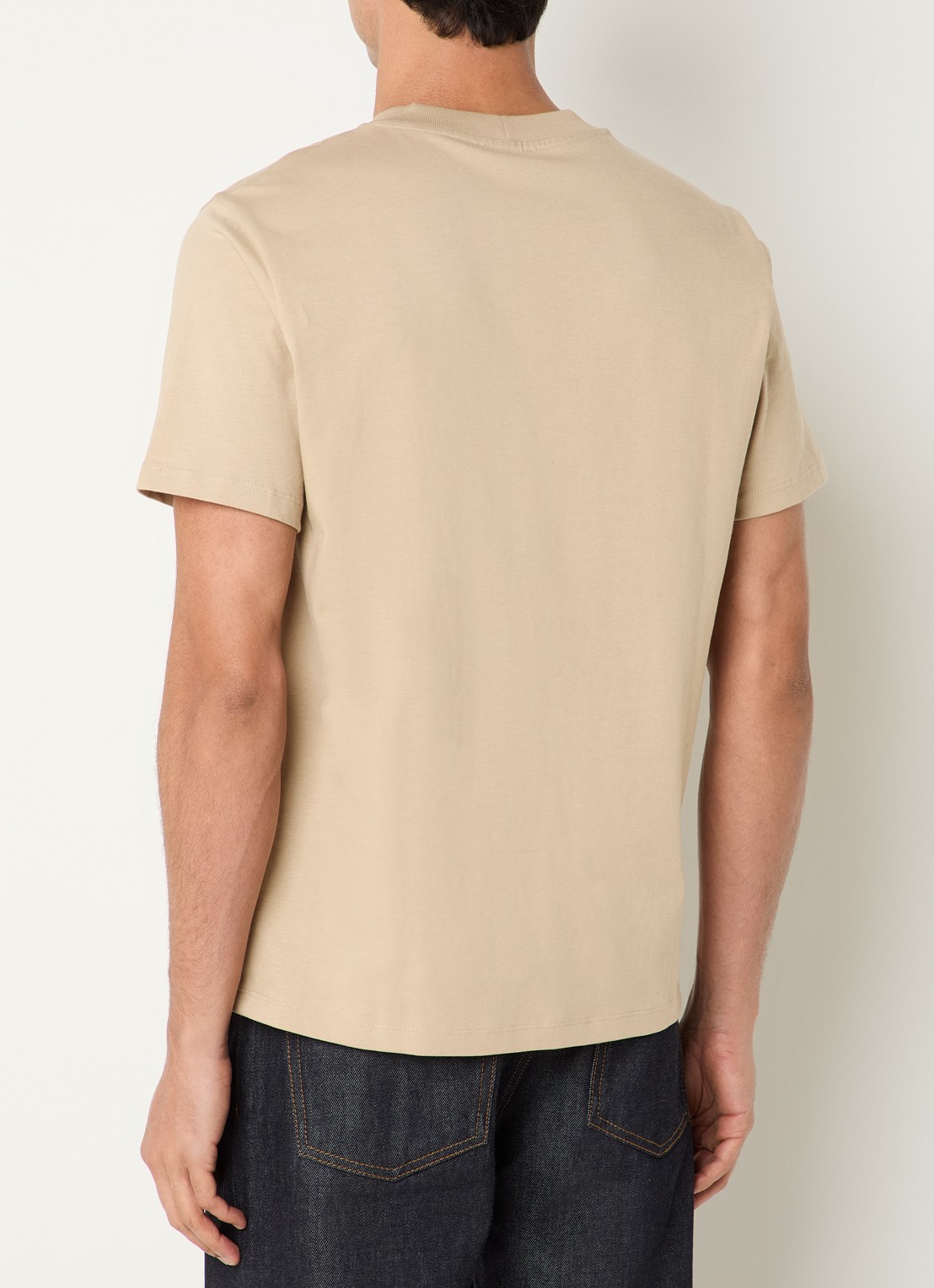 Sandro T-shirt met logo - achterkant beige