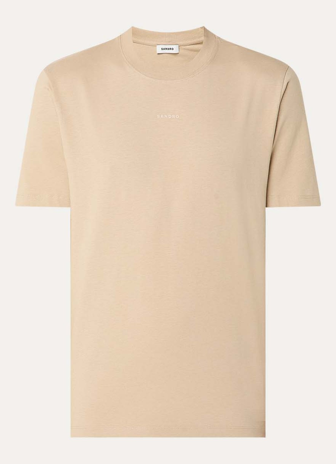 Sandro T-shirt met logo - voorkant 2 beige