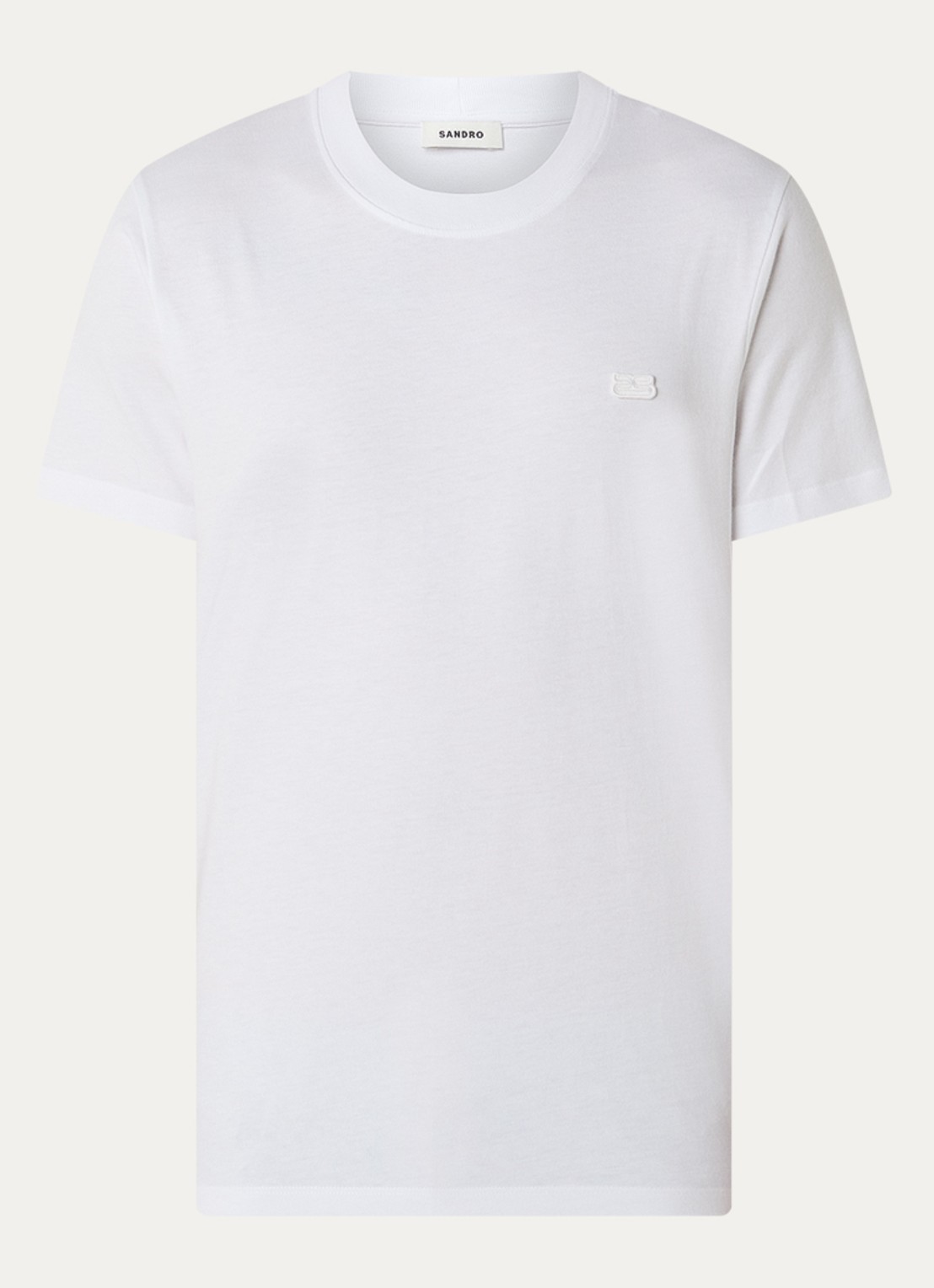 Sandro T-shirt met logo - voorkant wit