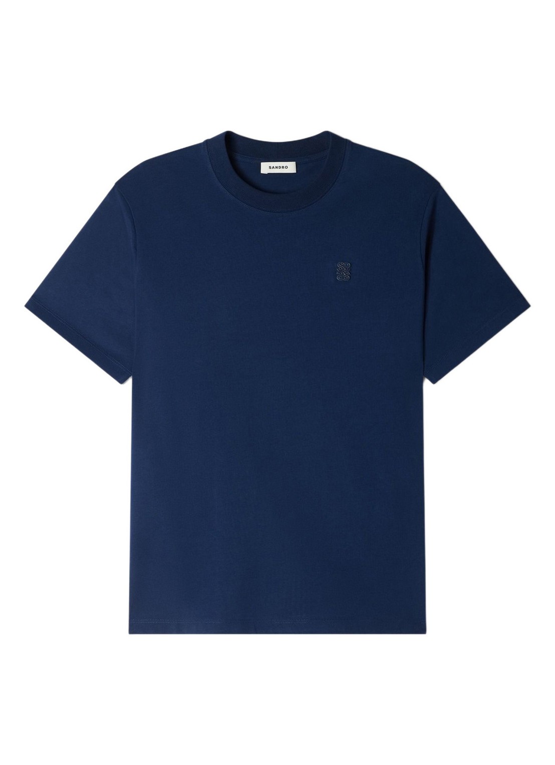 Sandro T-shirt met logo - voorkant royalblauw