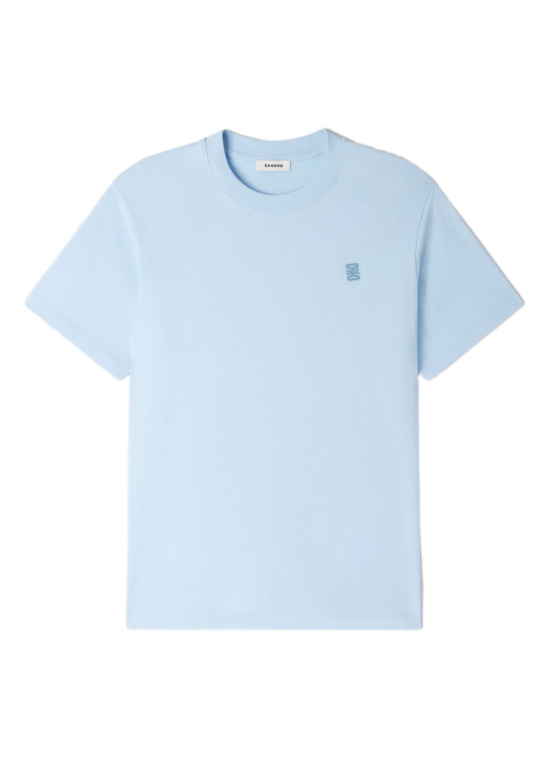 Sandro T-shirt met logo - voorkant blauwgrijs