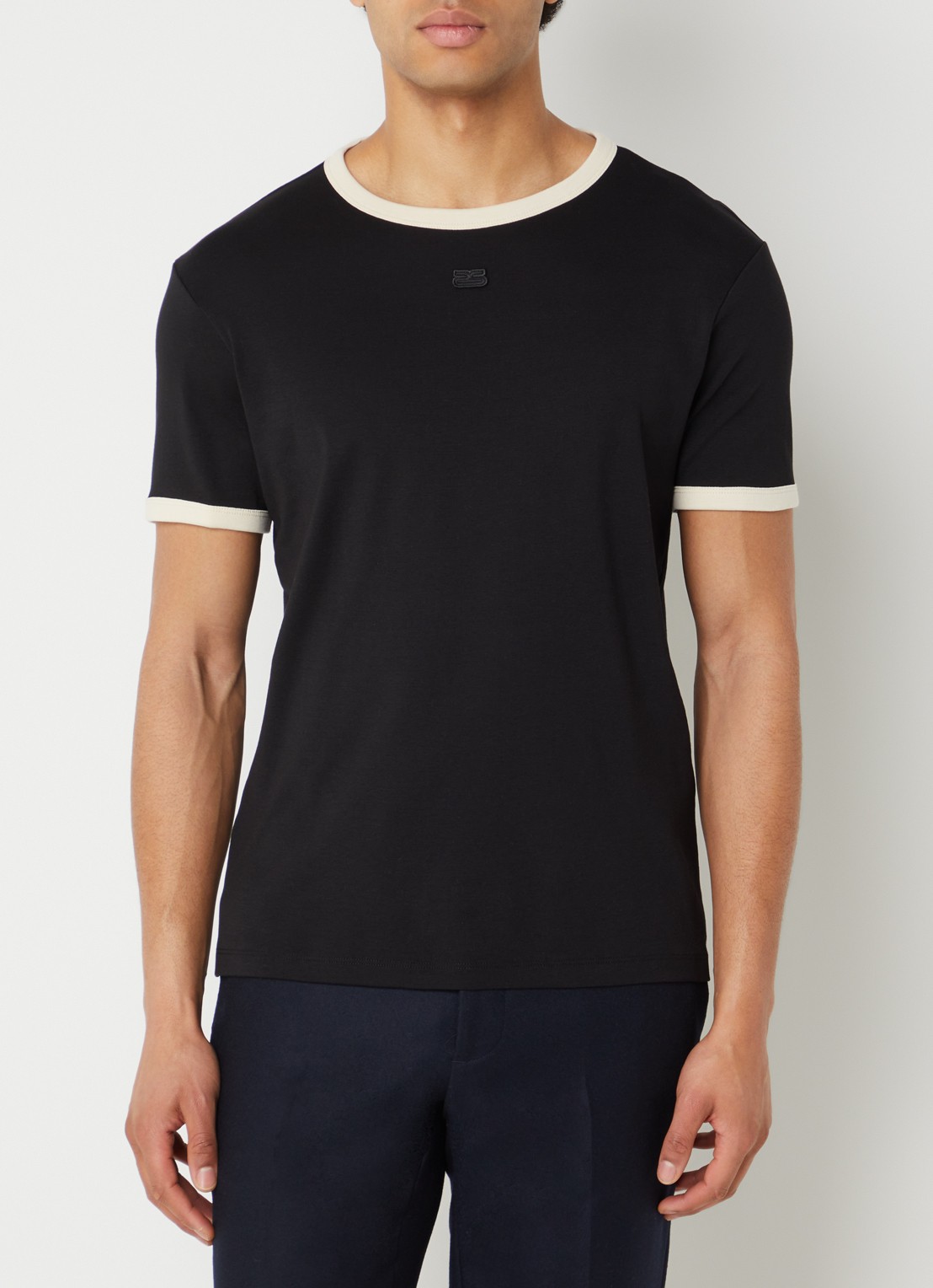 Sandro T-shirt met logoborduring - detail 2 zwart