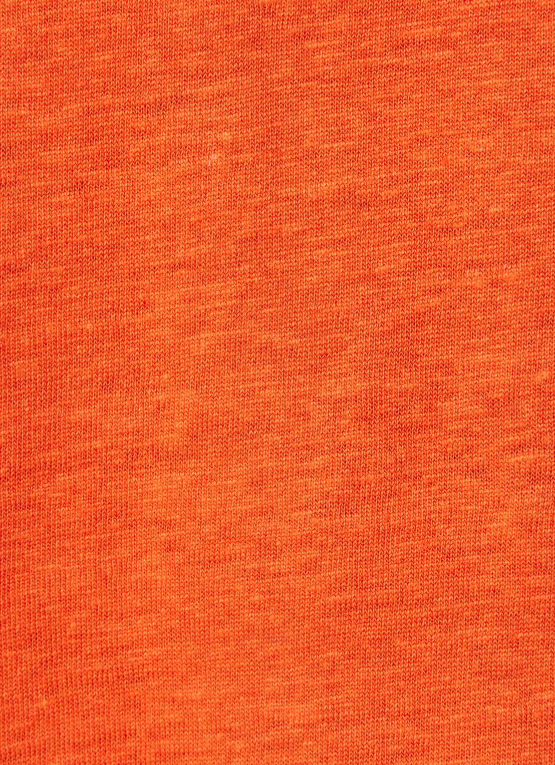 Sandro T-shirt van linnen met ronde hals - detail 2 oranje