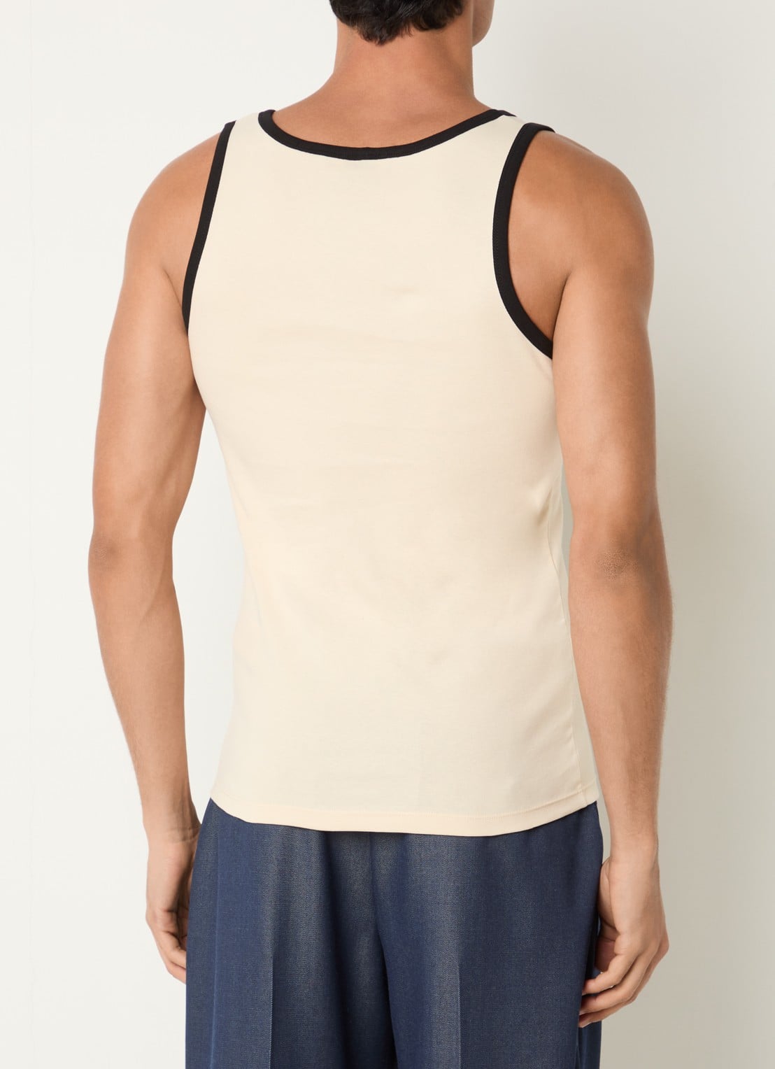 Sandro Tanktop met logoborduring - achterkant beige