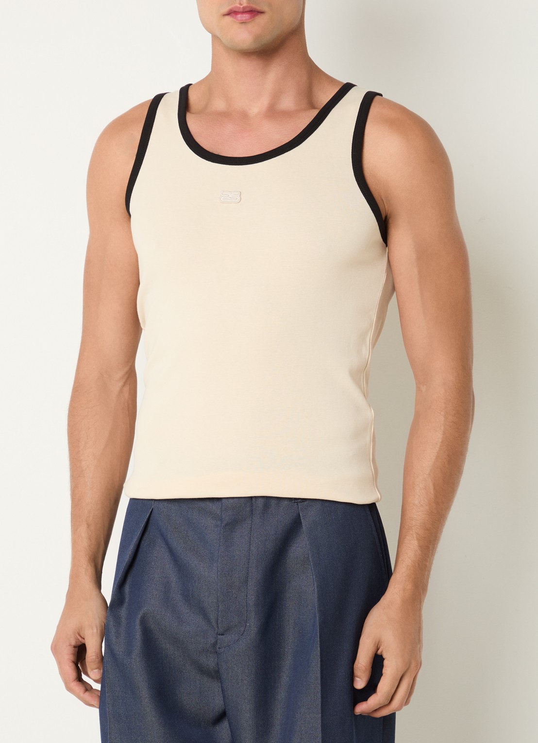 Sandro Tanktop met logoborduring - detail 4 beige