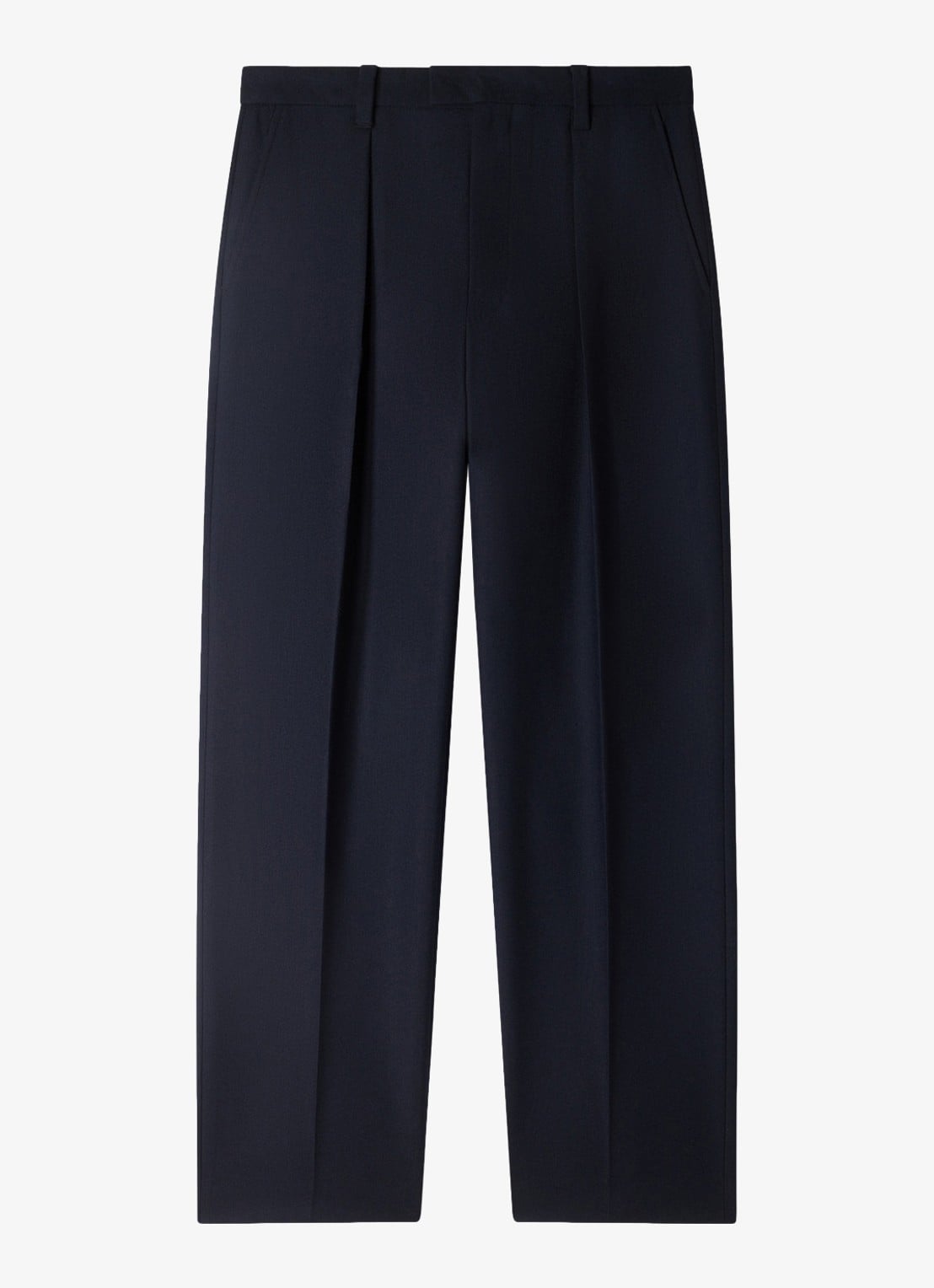 Sandro Tapered fit pantalon van wol - voorkant 4 donkerblauw