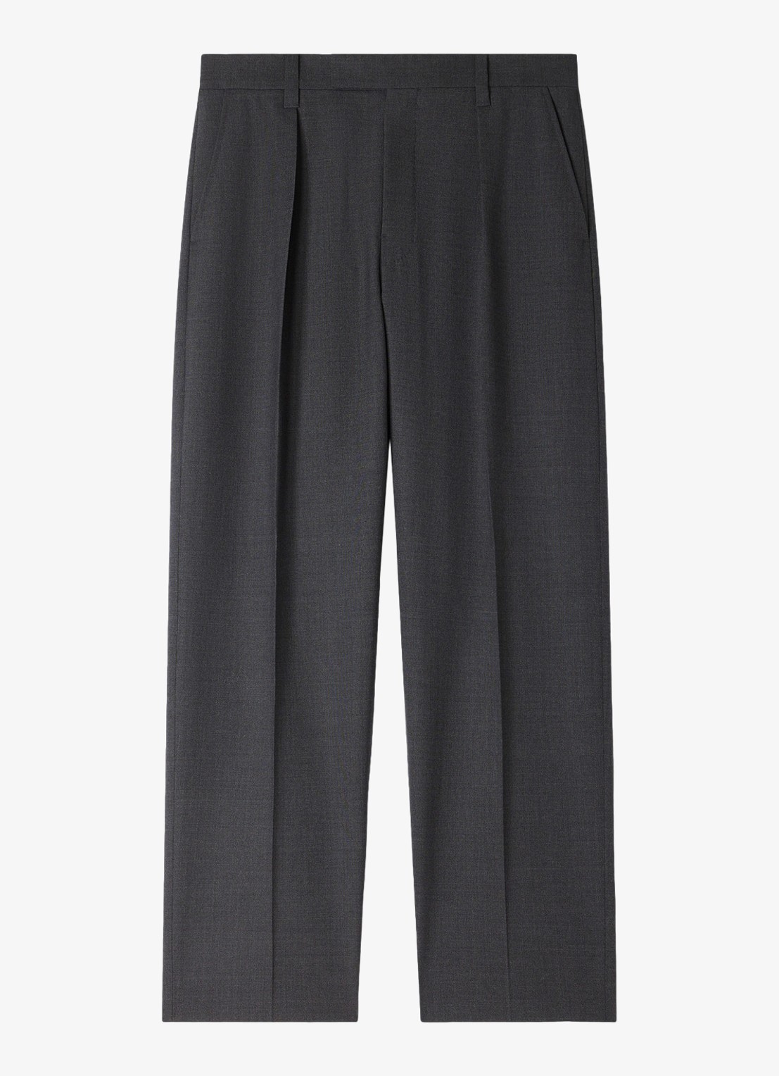 Sandro Tapered fit pantalon van wol - voorkant 5 middengrijs