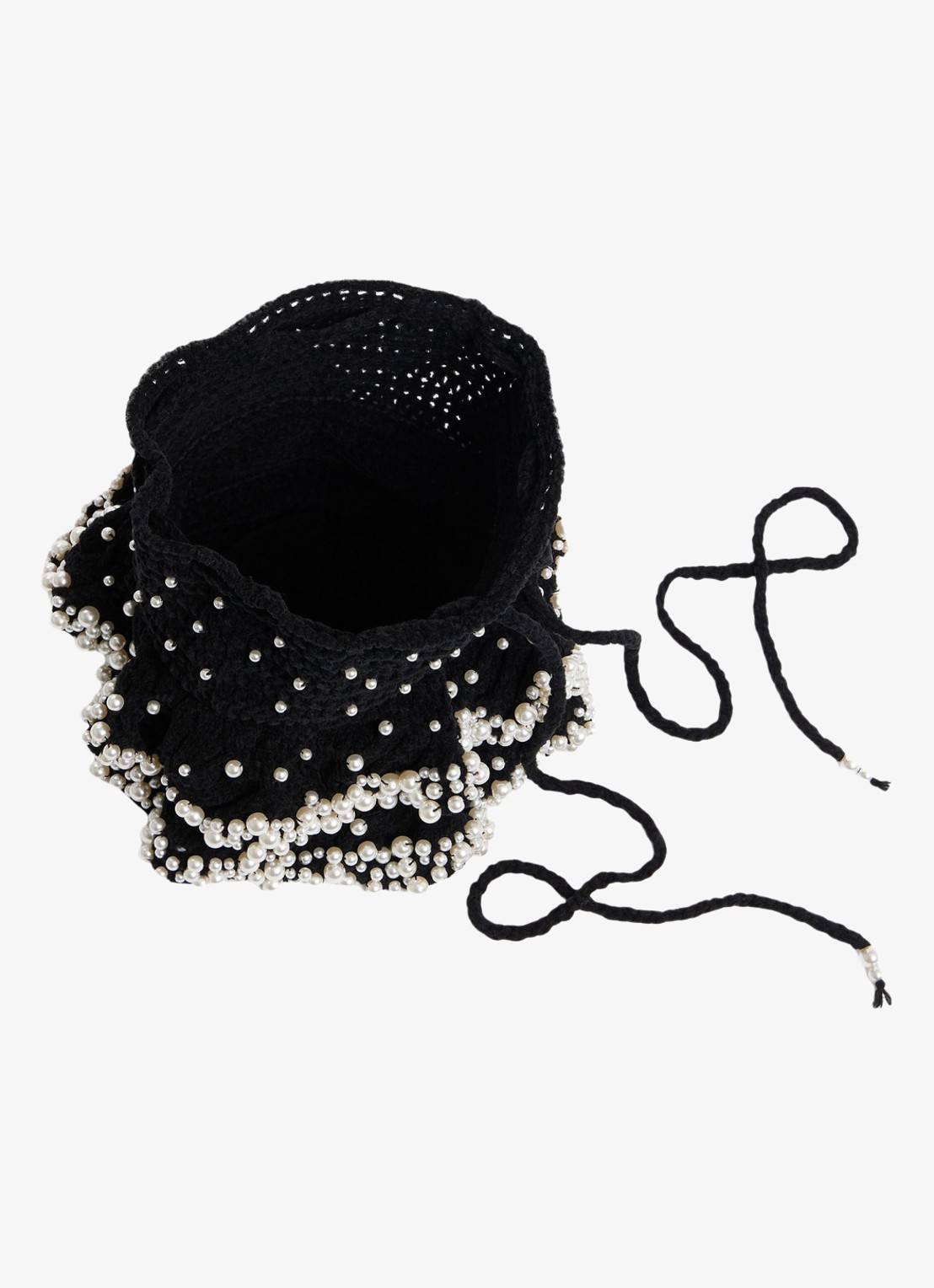 Sandro Tas met imitatieparels - detail 3 black / zwart
