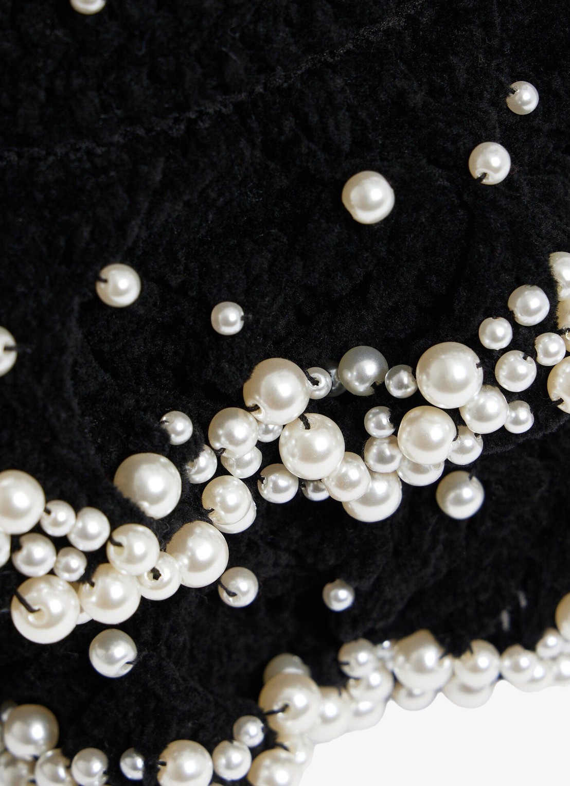 Sandro Tas met imitatieparels - detail 4 black / zwart