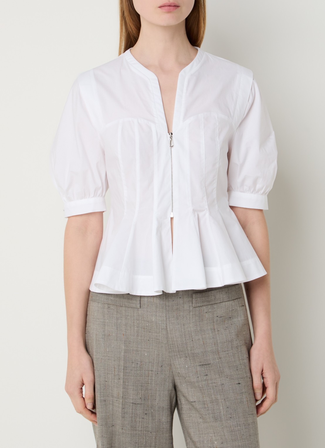 Sandro Top met ballonmouw - detail 4 wit