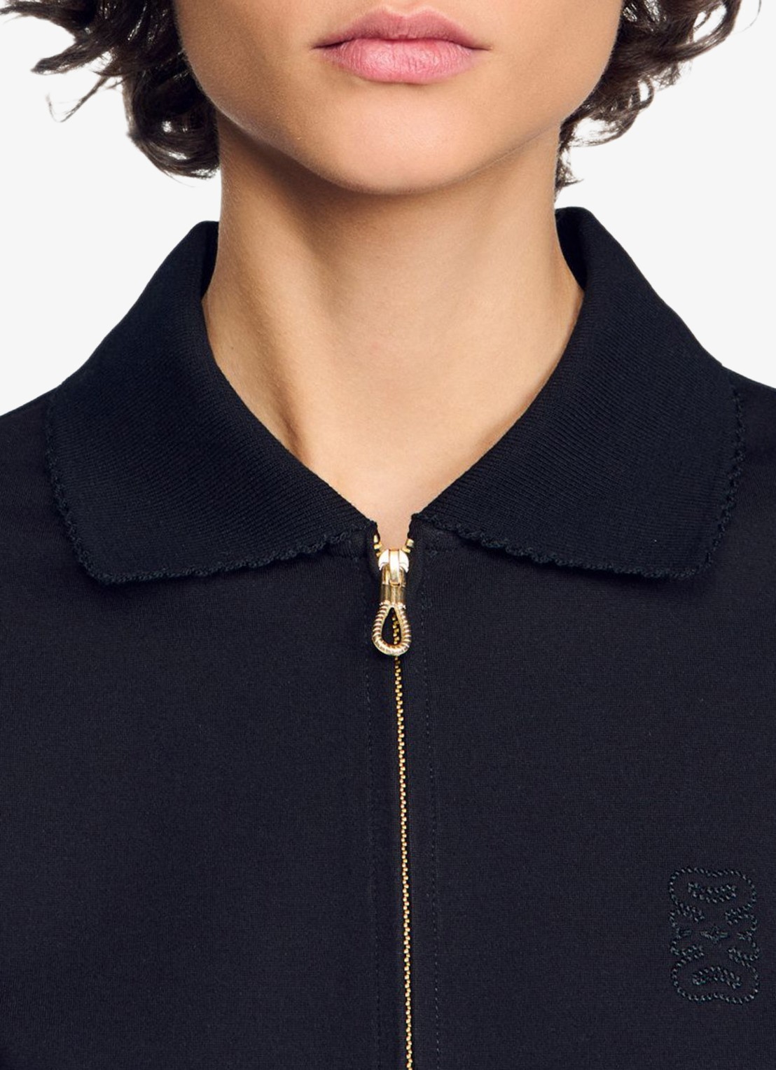Sandro Top met peplum - detail 6 zwart
