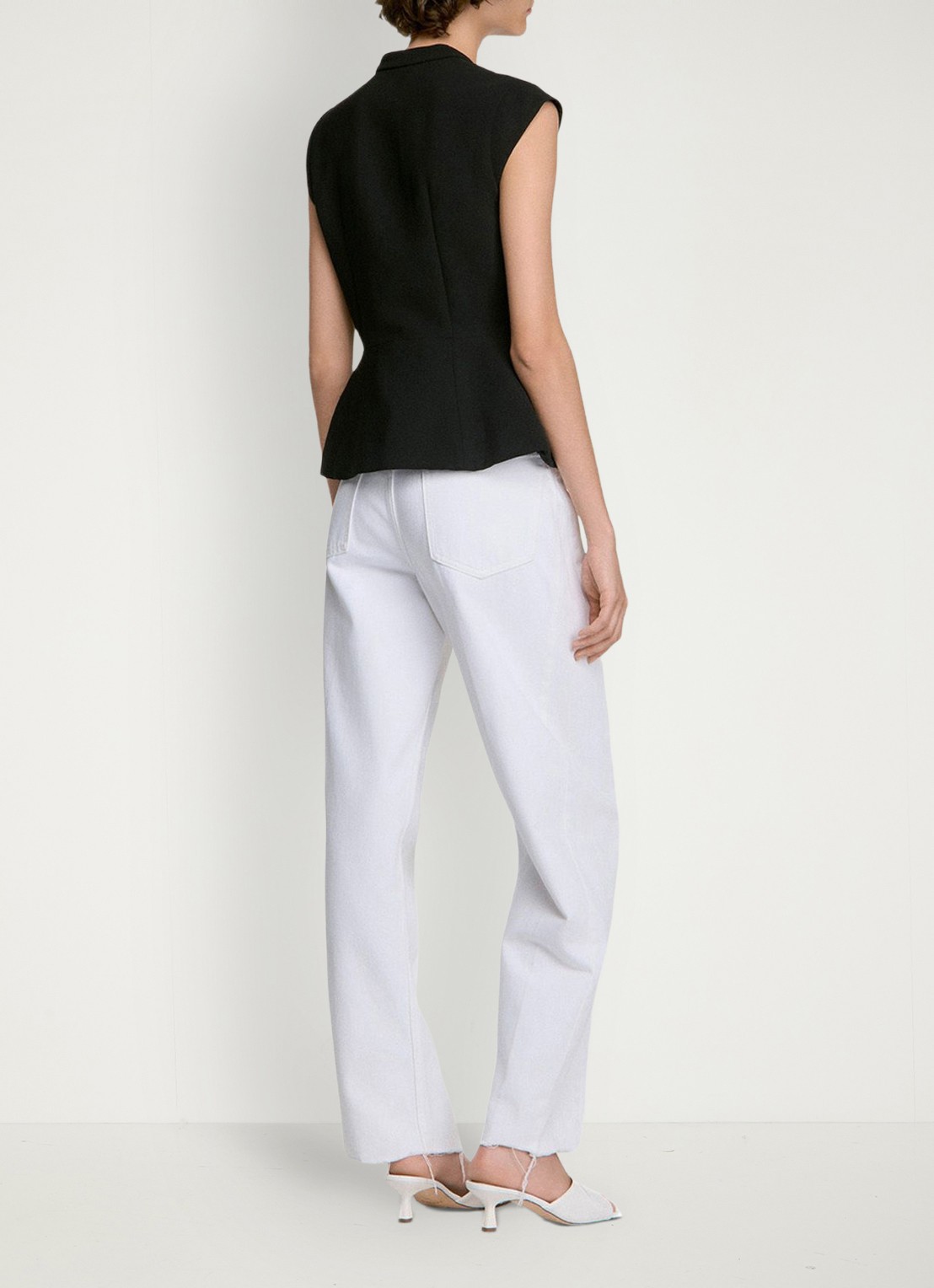 Sandro Top met peplum - achterkant 6 zwart