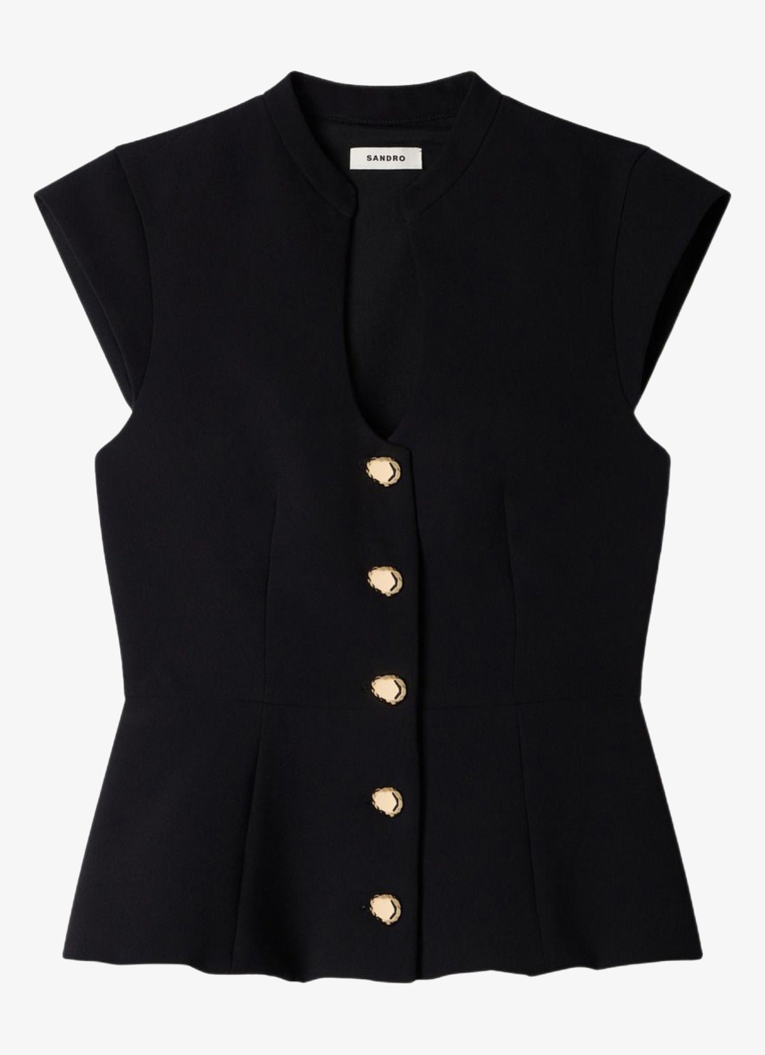 Sandro Top met peplum - voorkant zwart