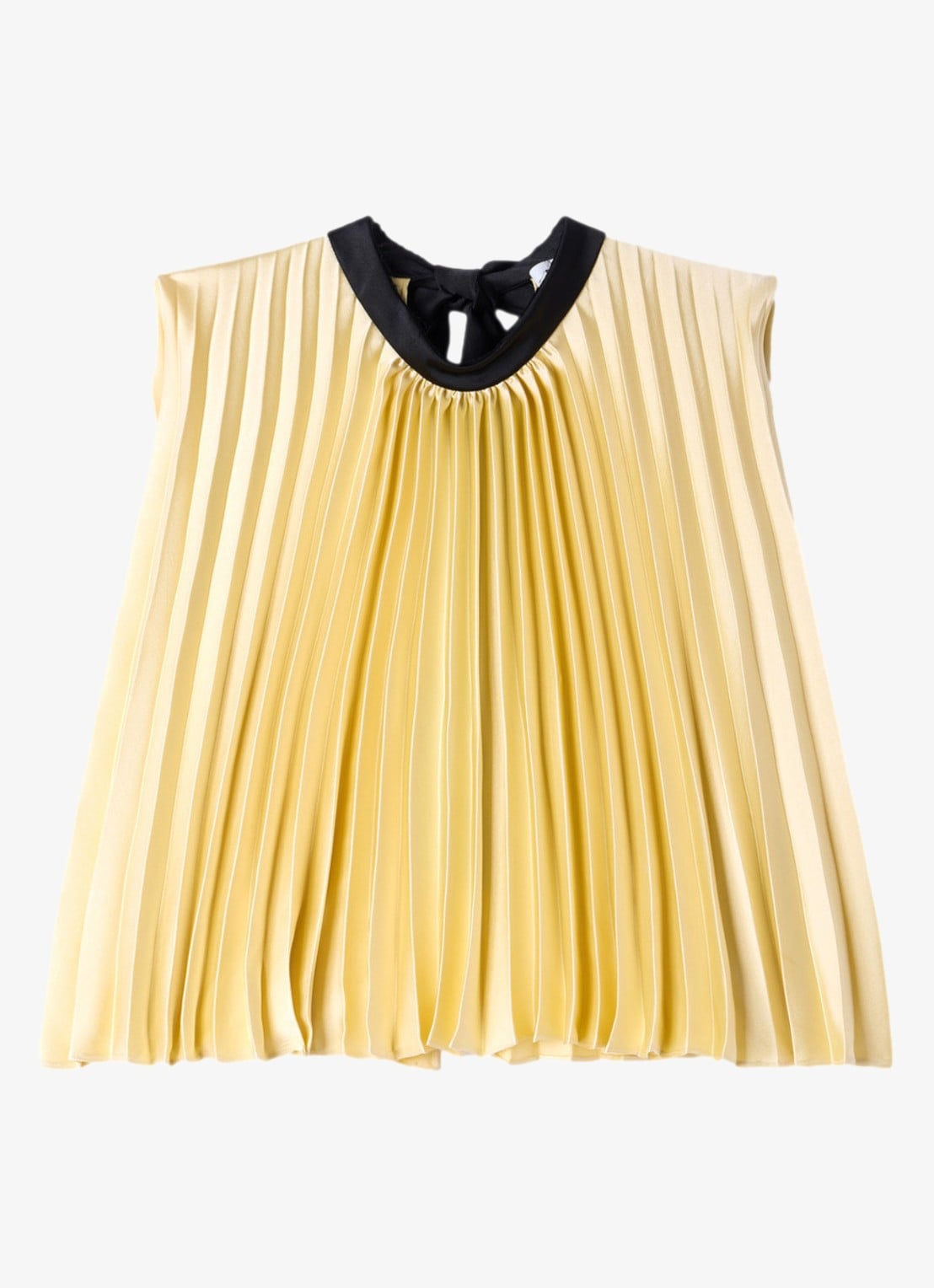 Sandro Top met plissé en strik detail - voorkant 5 straw / beige