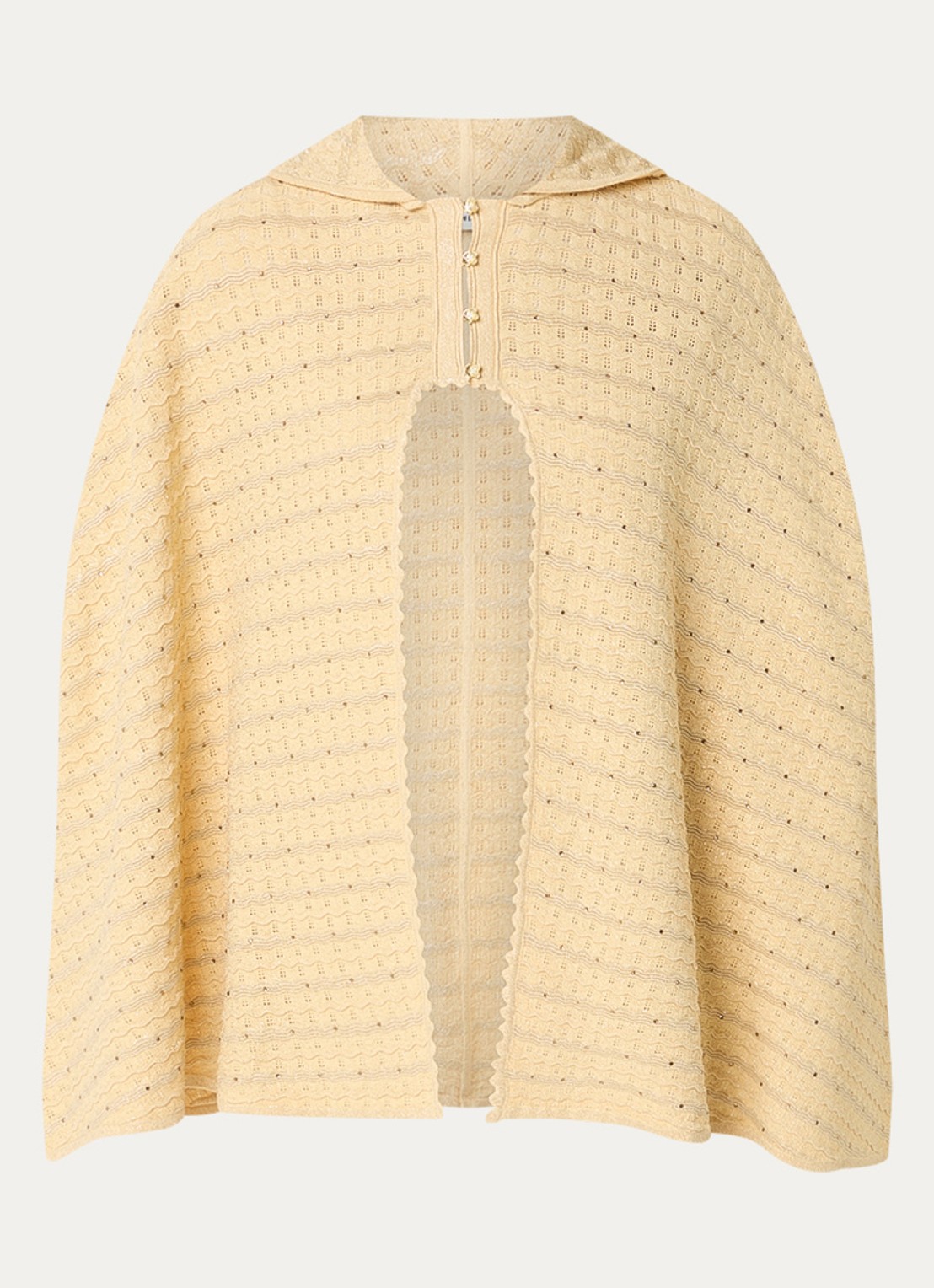 Sandro Top met strass en capuchon - voorkant lichtgeel
