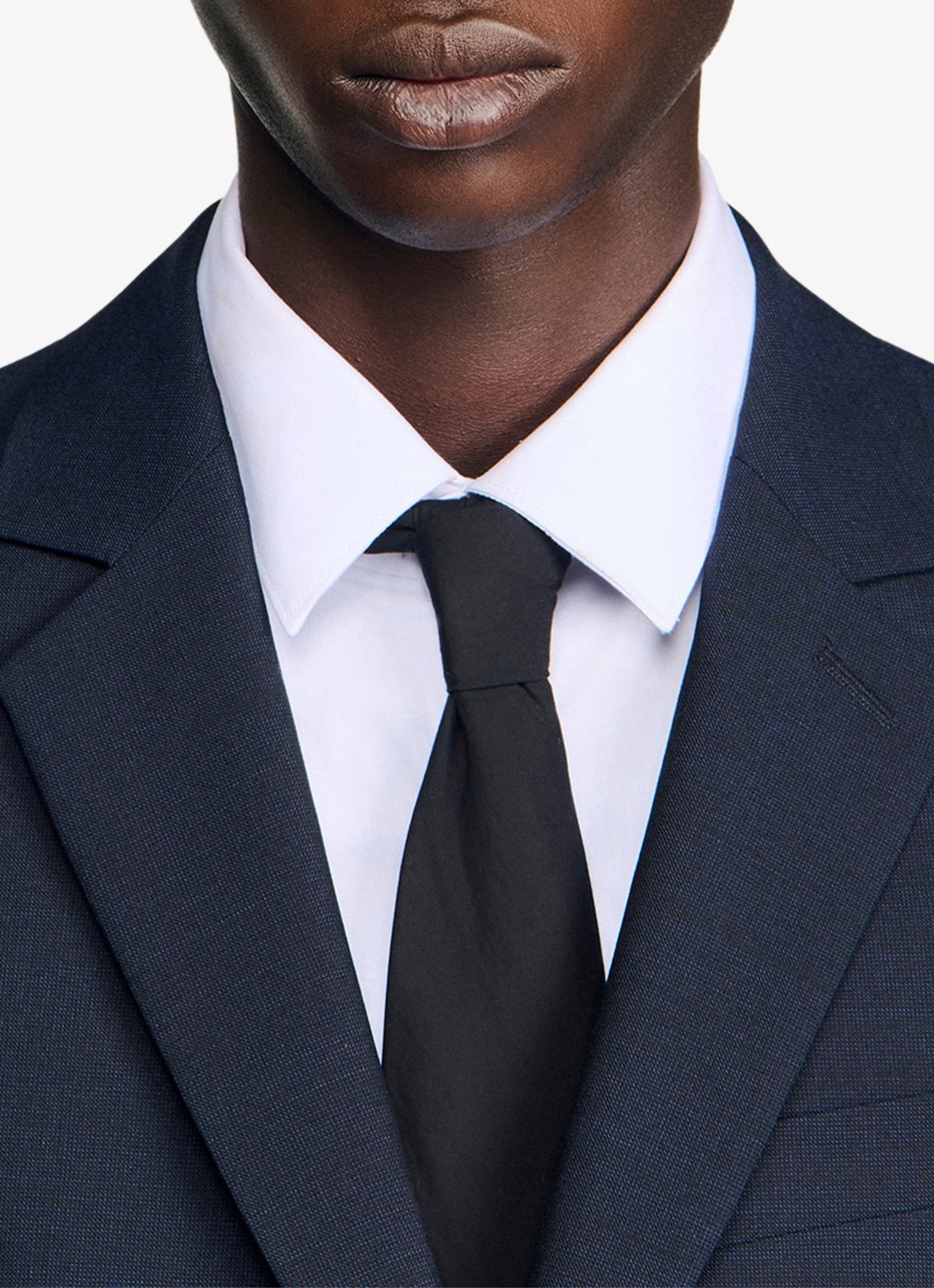 Sandro Virgin wool suit jacket - detail 3 navy blue / blauw