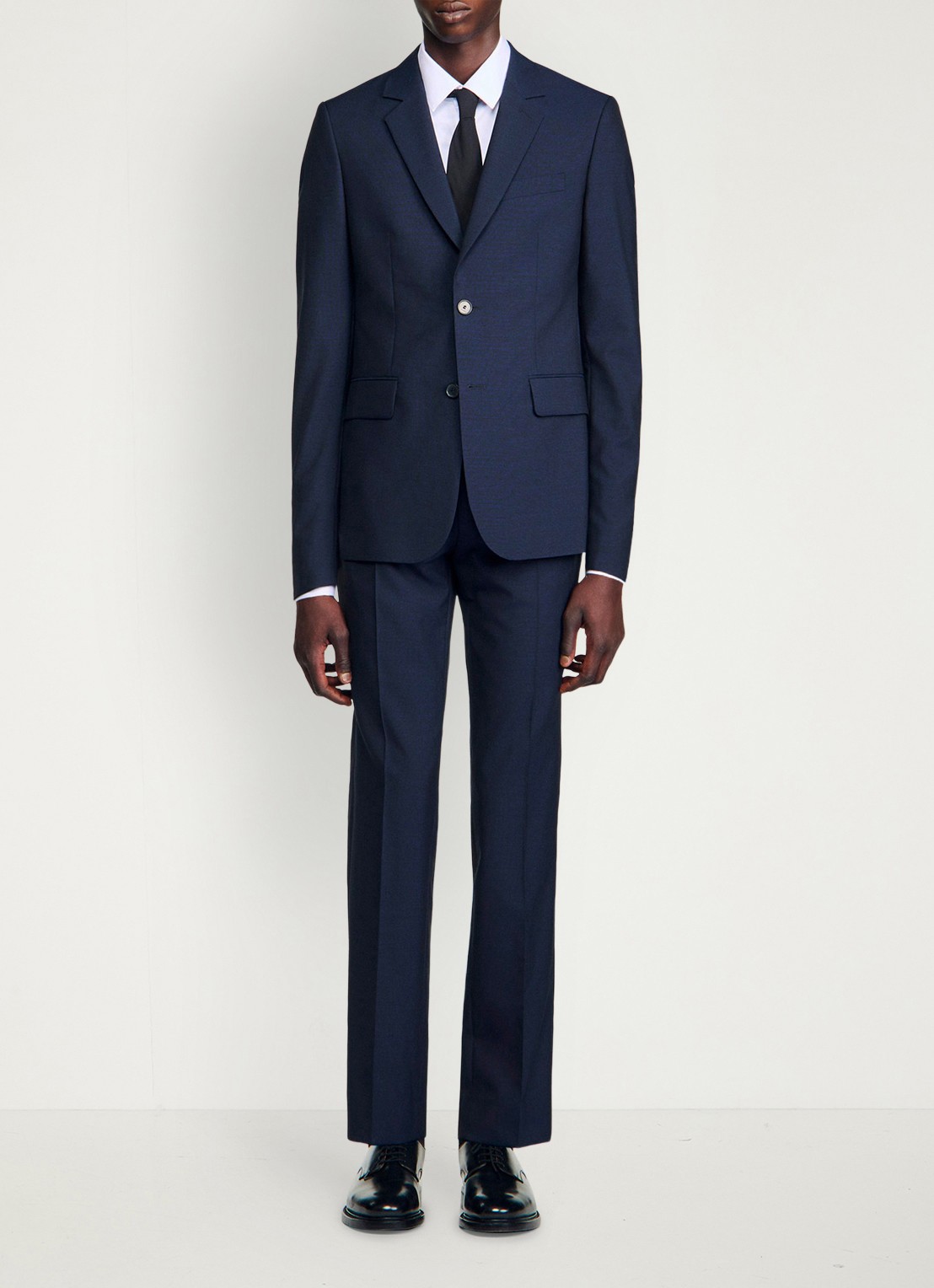 Sandro Virgin wool suit jacket - voorkant 6 navy blue / blauw