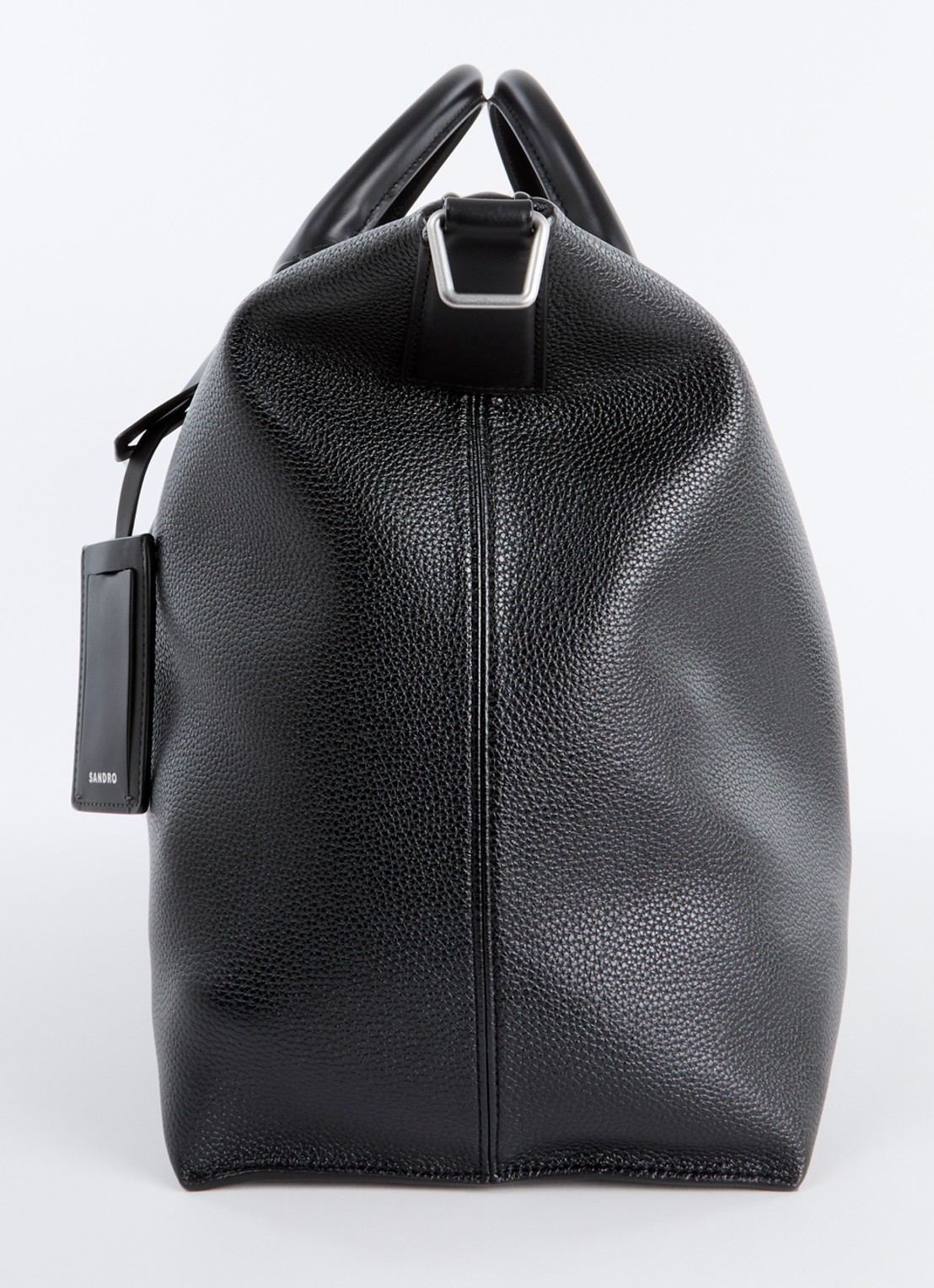 Sandro Weekendtas met leren details en afneembare schouderriem - detail 3 zwart