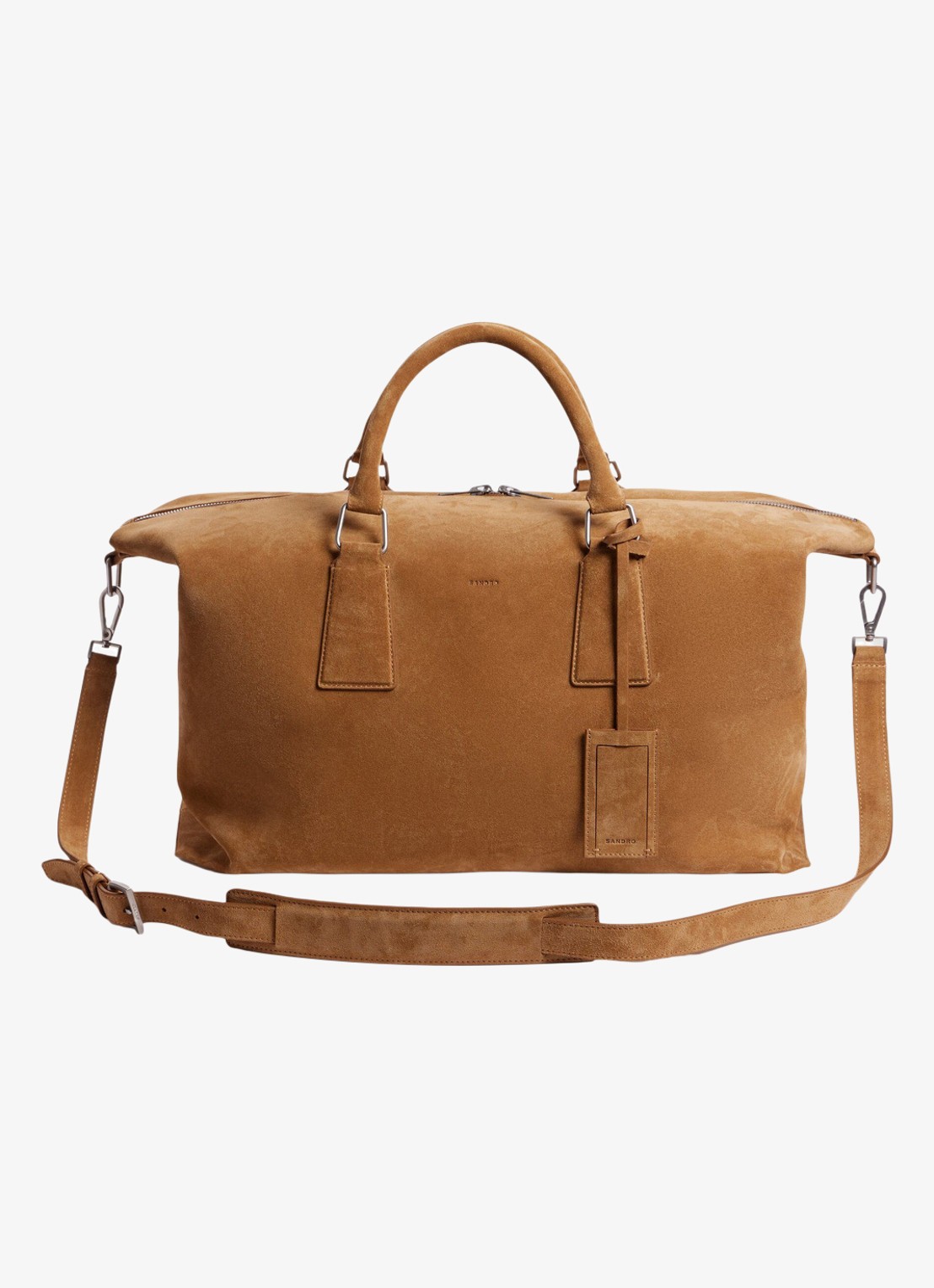 Sandro Weekendtas met logo - voorkant 4 camel / bruin