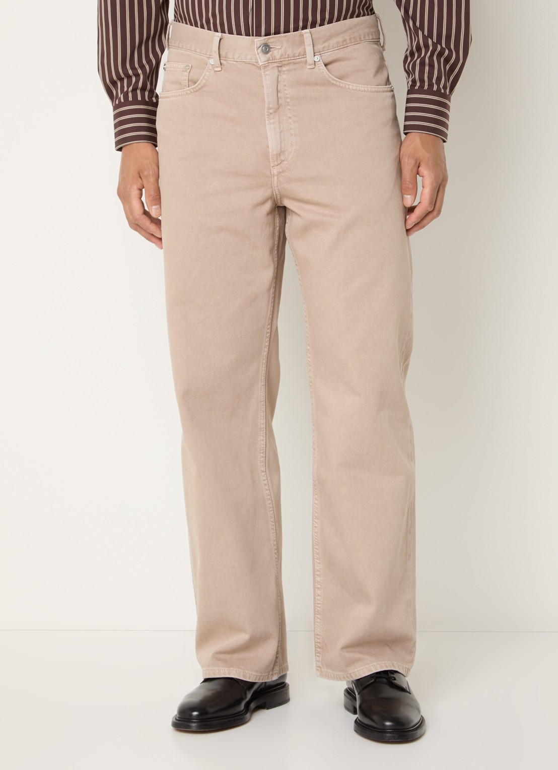 Sandro Wide leg jeans met gekleurde wassing - detail 2 beige