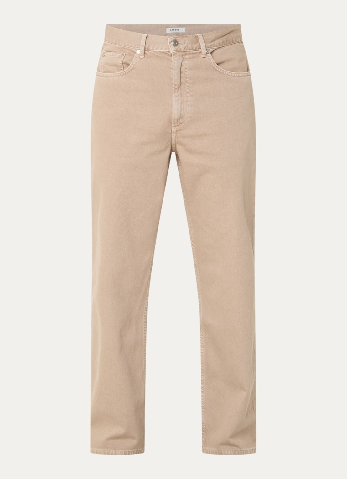 Sandro Wide leg jeans met gekleurde wassing - voorkant 4 beige