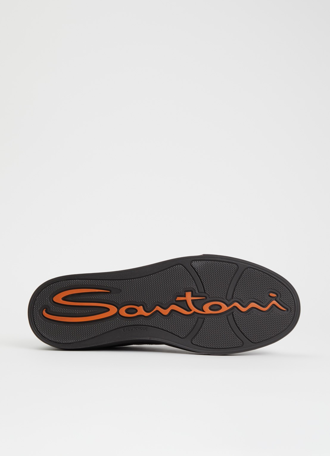 Santoni DBS Sport sneaker van suède met leren details - detail 3 donkerbruin