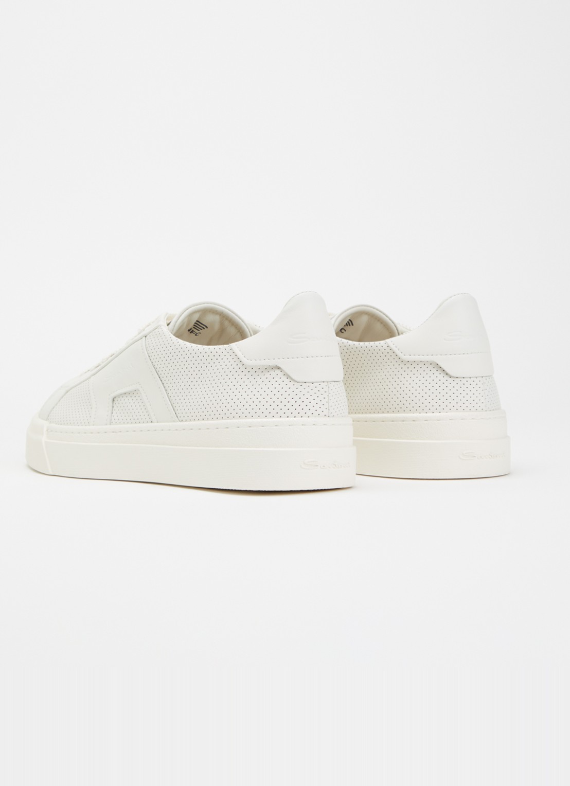 Santoni DBS32 sneaker van leer - achterkant wit