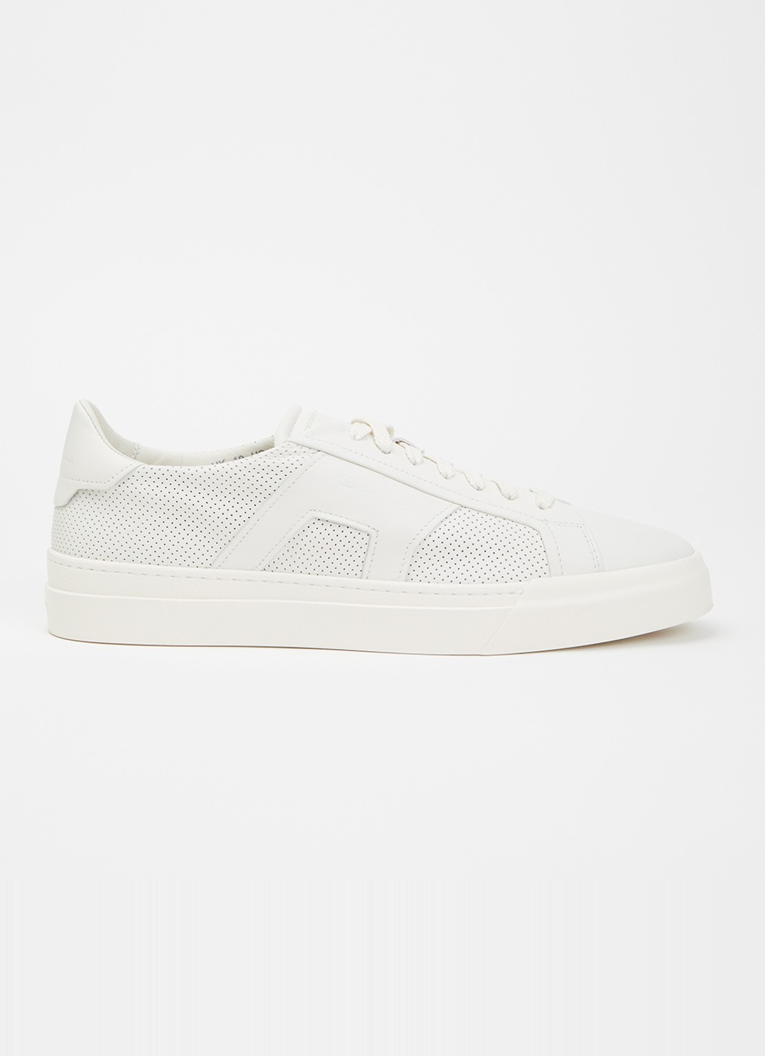 Santoni DBS32 sneaker van leer - voorkant 2 wit