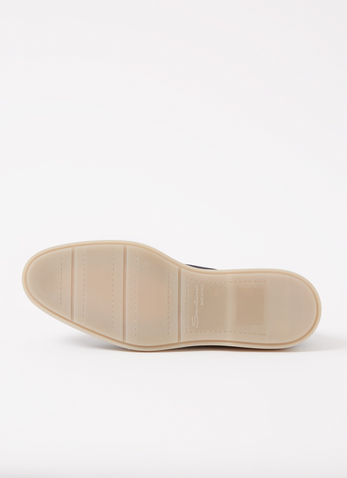 Santoni Detroit slip-on van suède  - detail 6 donkerblauw