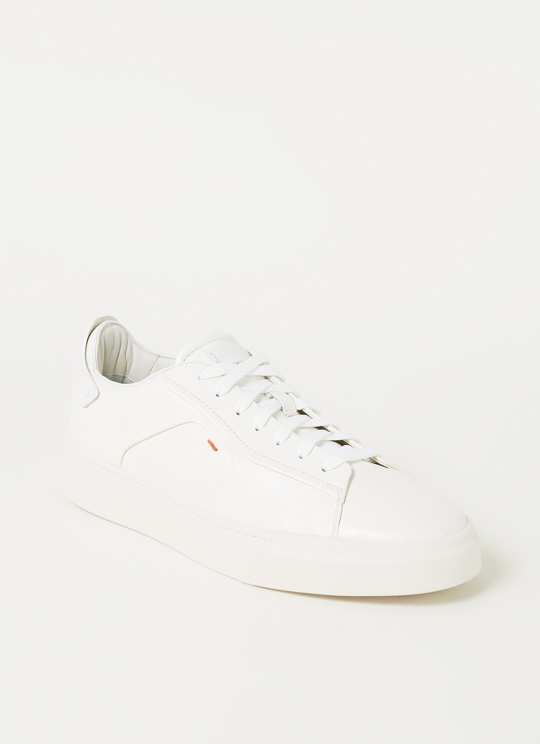 Santoni Gloria sneaker van leer  - voorkant 5 wit