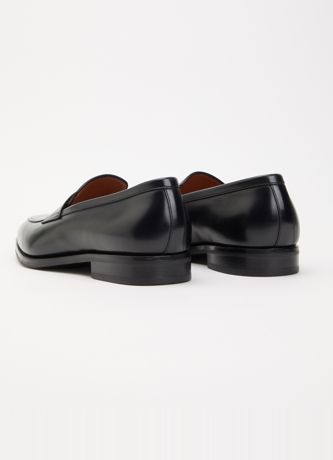 Santoni Gregor loafer van leer - achterkant zwart