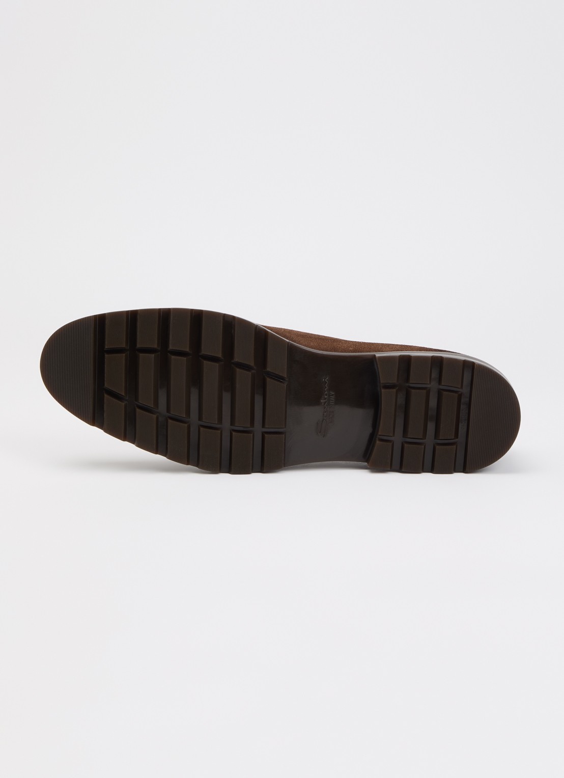 Santoni Renzo veterschoen van suède - detail 3 bruin