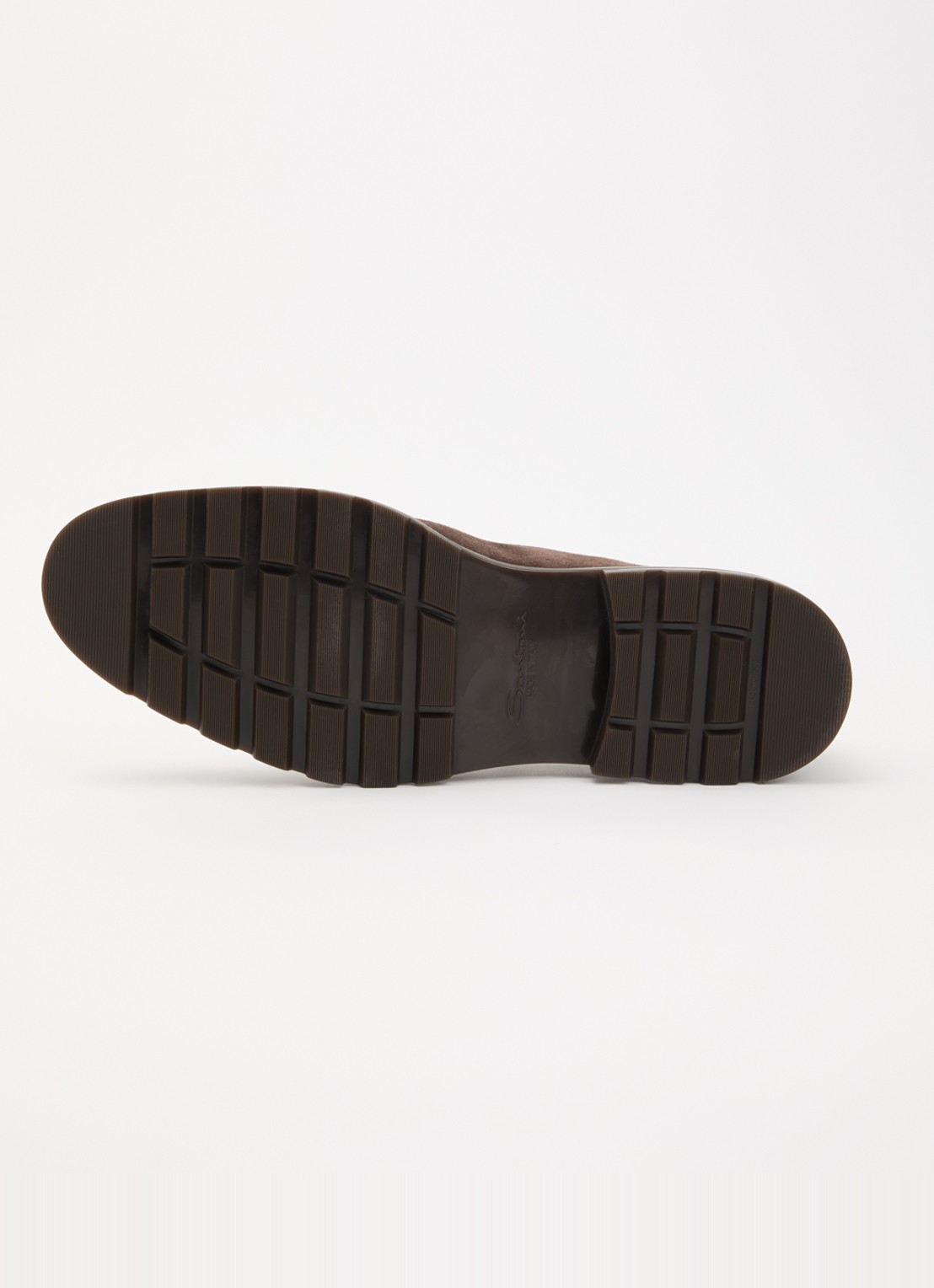 Santoni Rock casual veterschoen van suède - detail 5 donkerbruin
