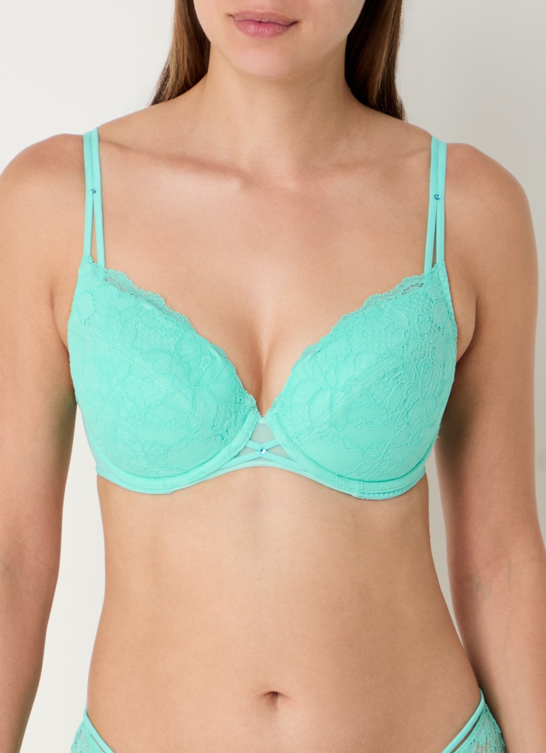 Sarda Amelia push up bh met uitneembare vulling - detail 4 zeegroen