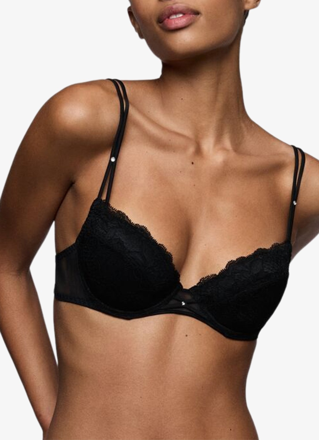 Sarda Amelia push up bh met uitneembare vulling - detail zwart